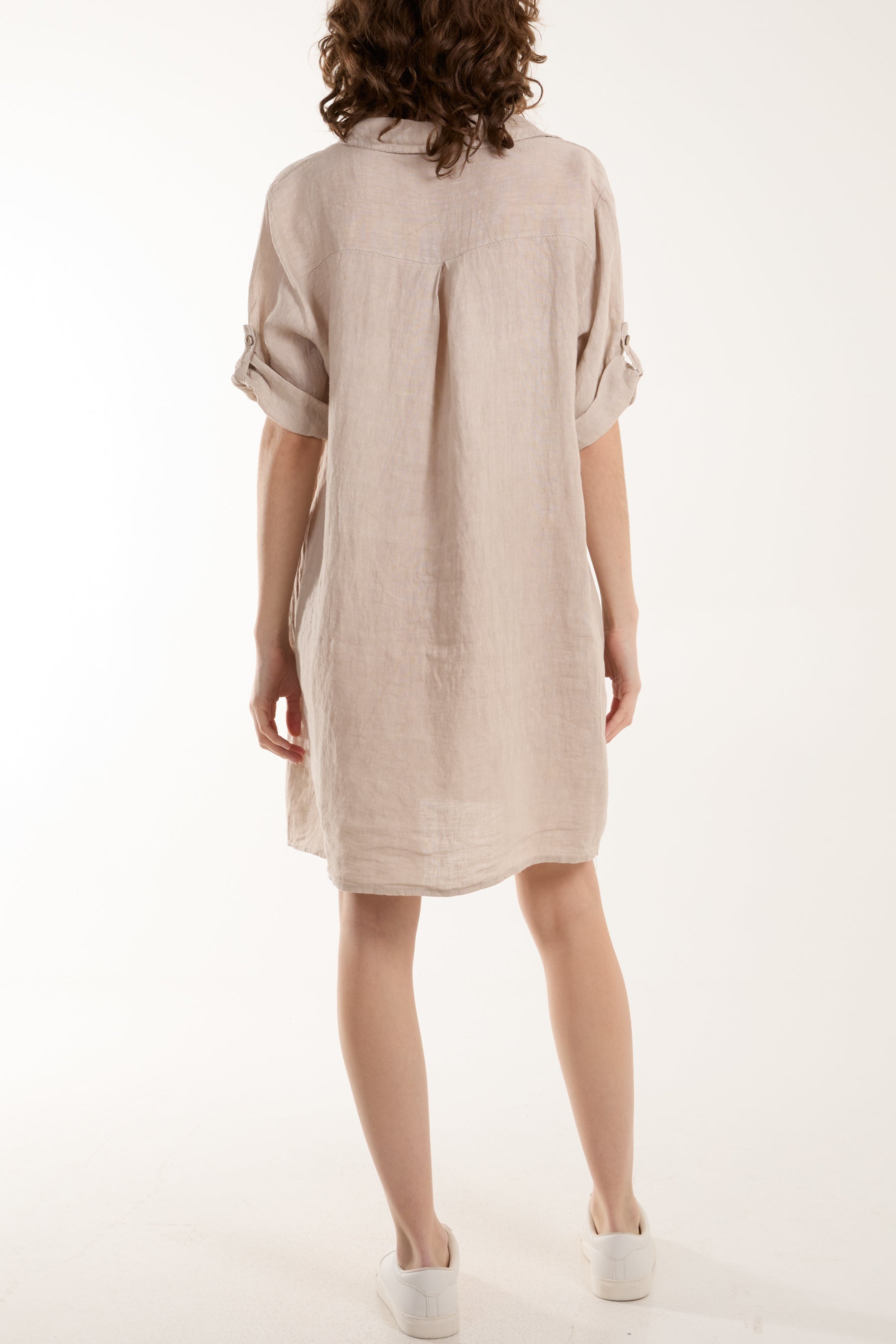 Linen Pocket Shirt Mini Dress Dresses WearAll