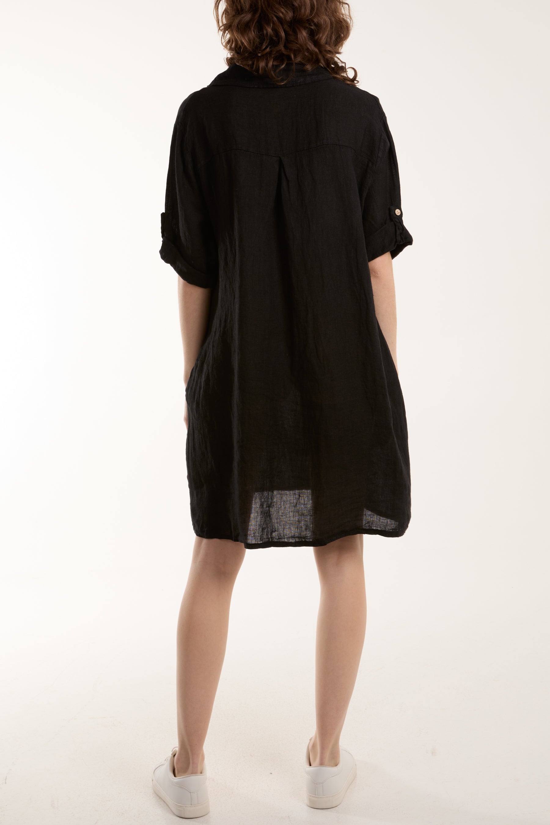 Linen Pocket Shirt Mini Dress Dresses WearAll