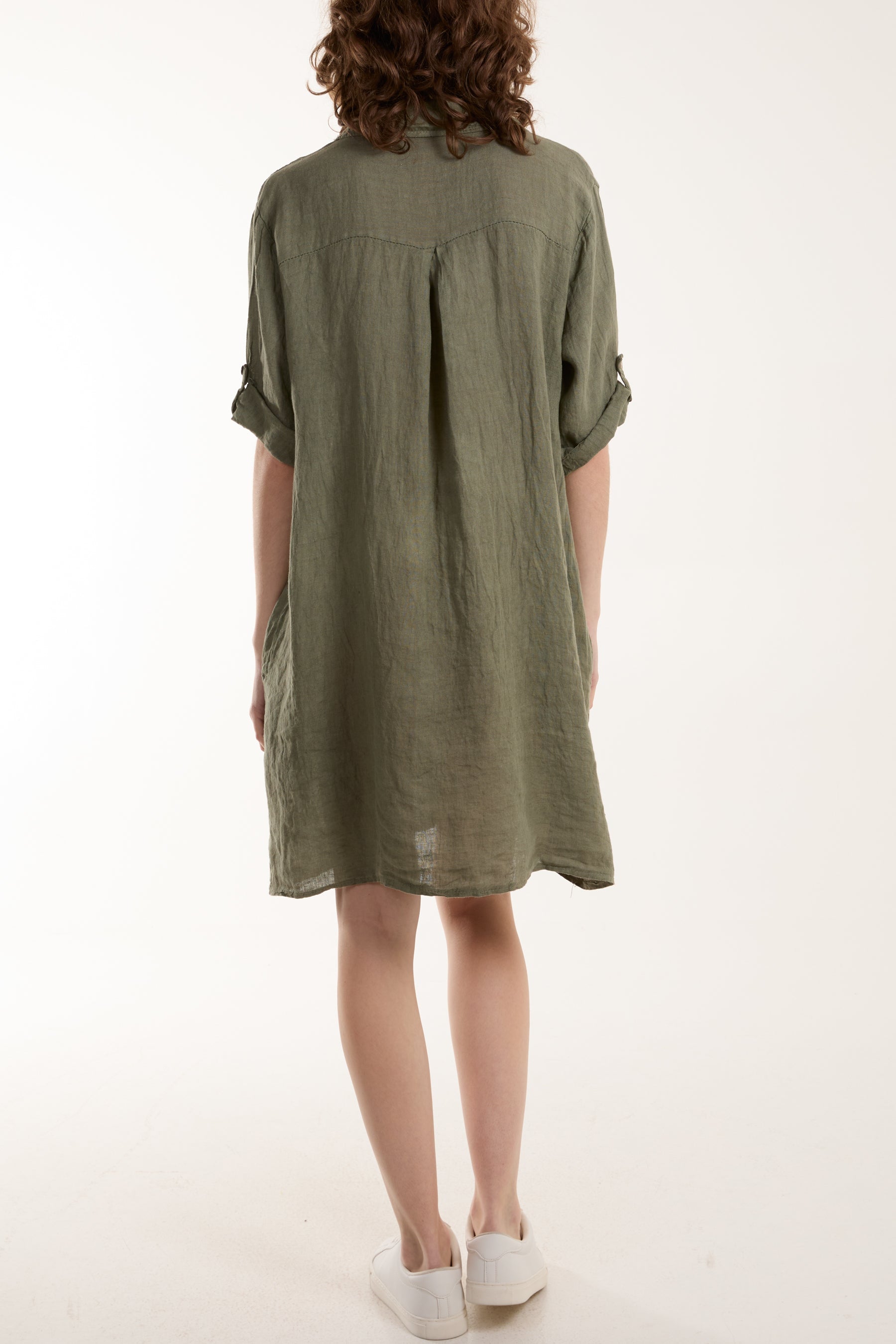 Linen Pocket Shirt Mini Dress Dresses WearAll