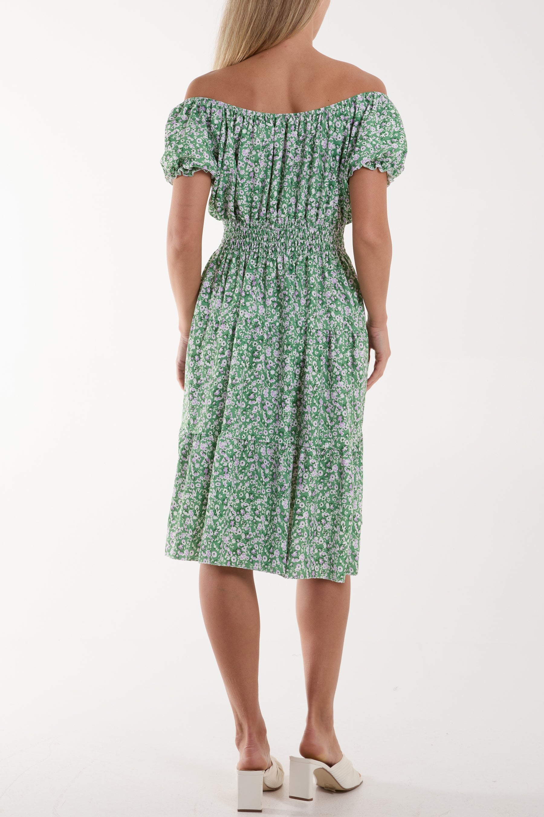 Ditsy Floral Bardot Midi Dress Dresses WearAll
