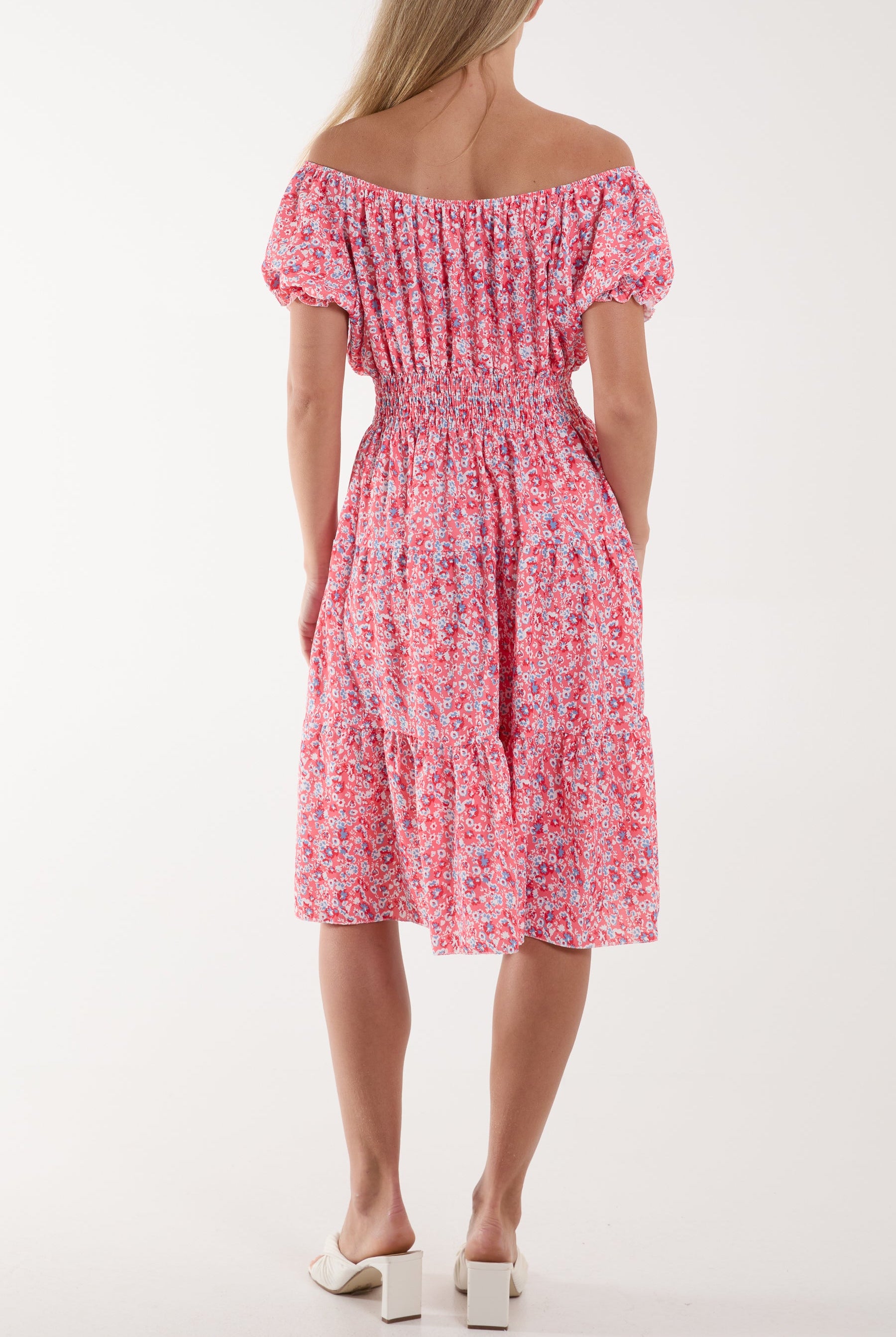 Ditsy Floral Bardot Midi Dress Dresses WearAll
