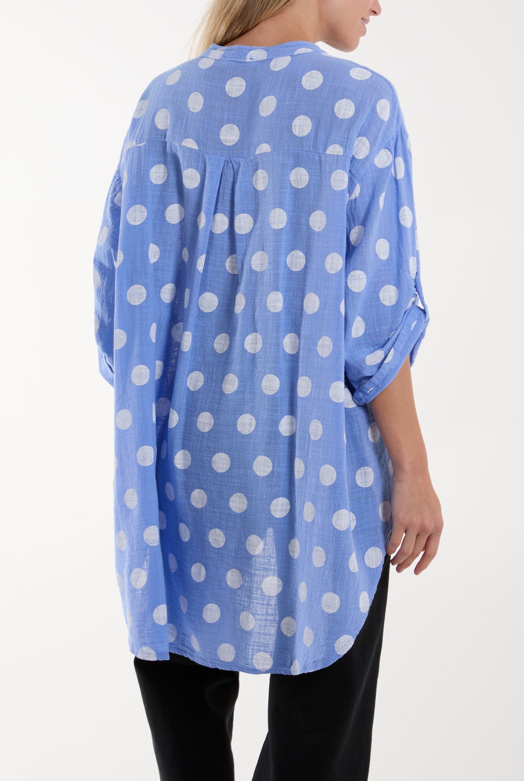 Polka Dot Cotton Shirt Shirts WearAll