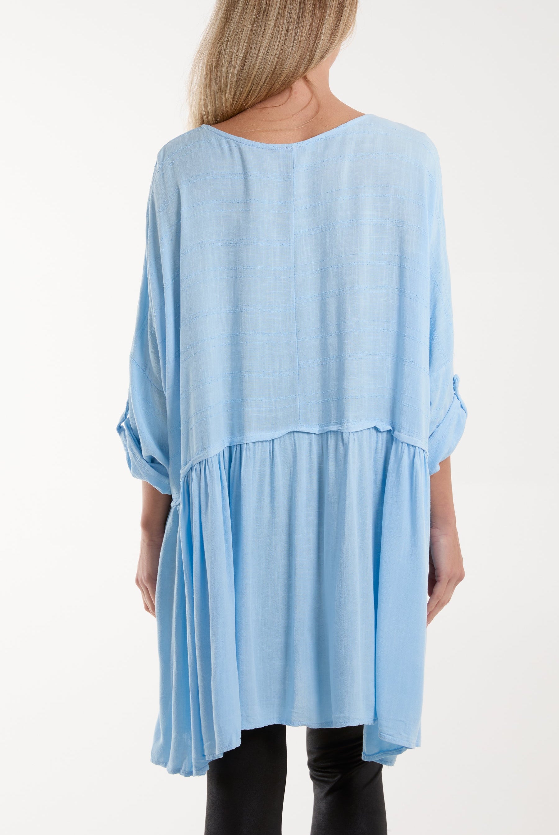 Texture Stripe Asymmetric Hem Top Tops WearAll