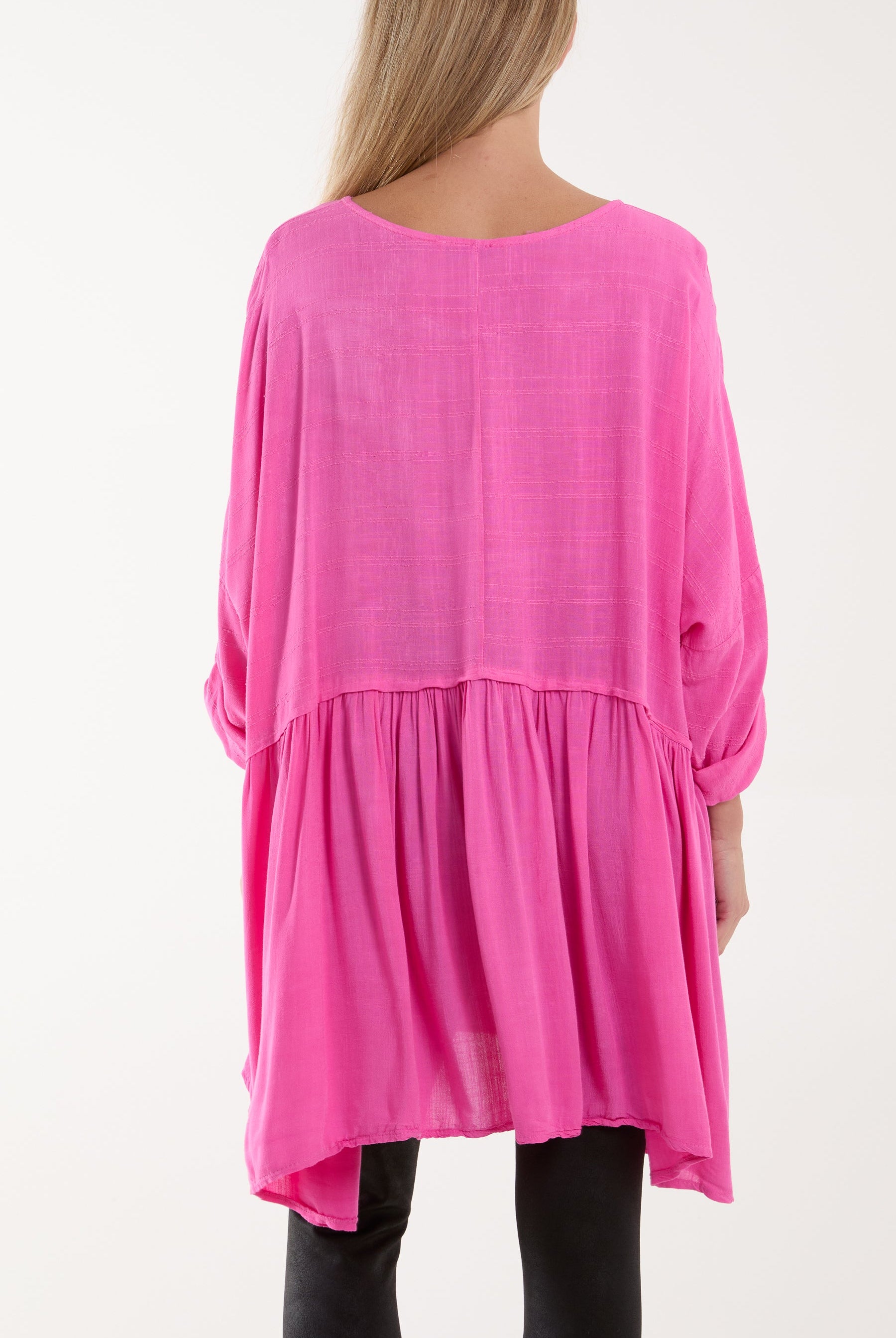 Texture Stripe Asymmetric Hem Top Tops WearAll