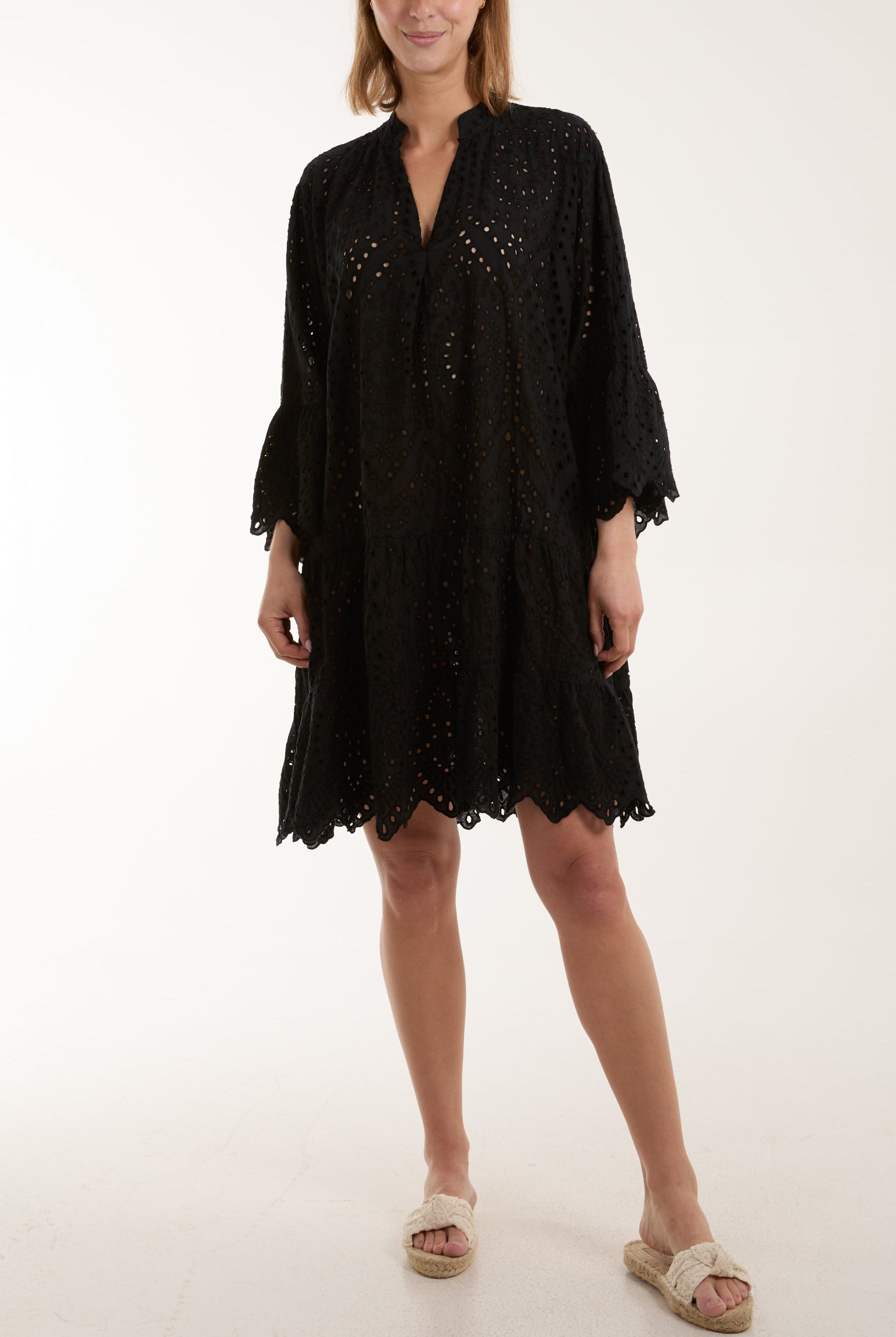 Broderie Anglaise Tunic Dress Dresses WearAll