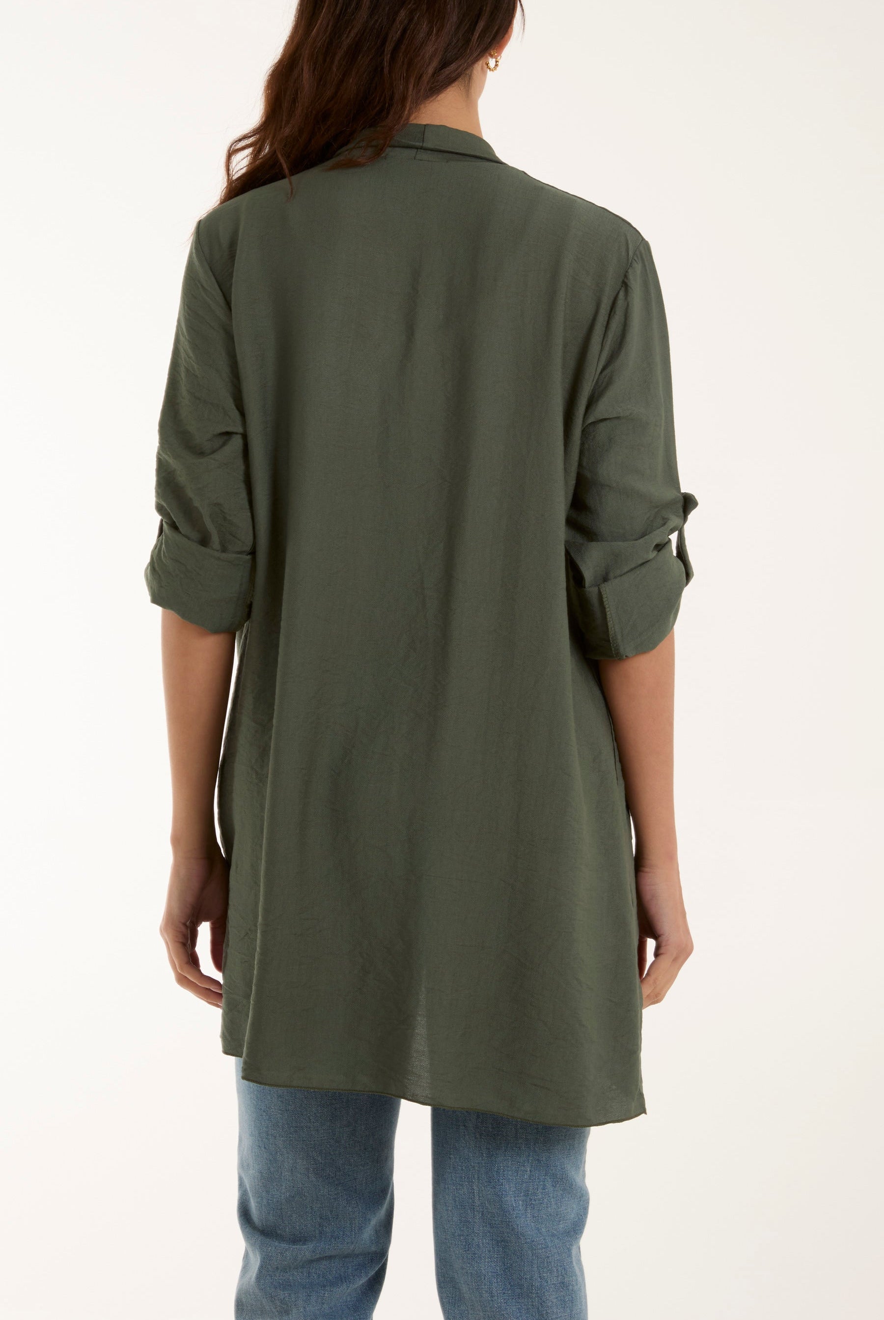 Edge To Edge Roll Back Sleeve Jacket Jackets WearAll