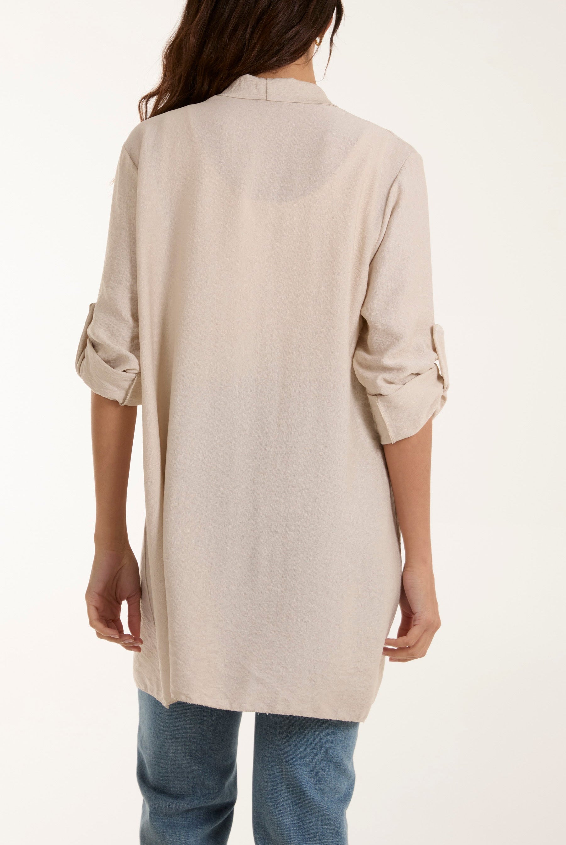 Edge To Edge Roll Back Sleeve Jacket Jackets WearAll