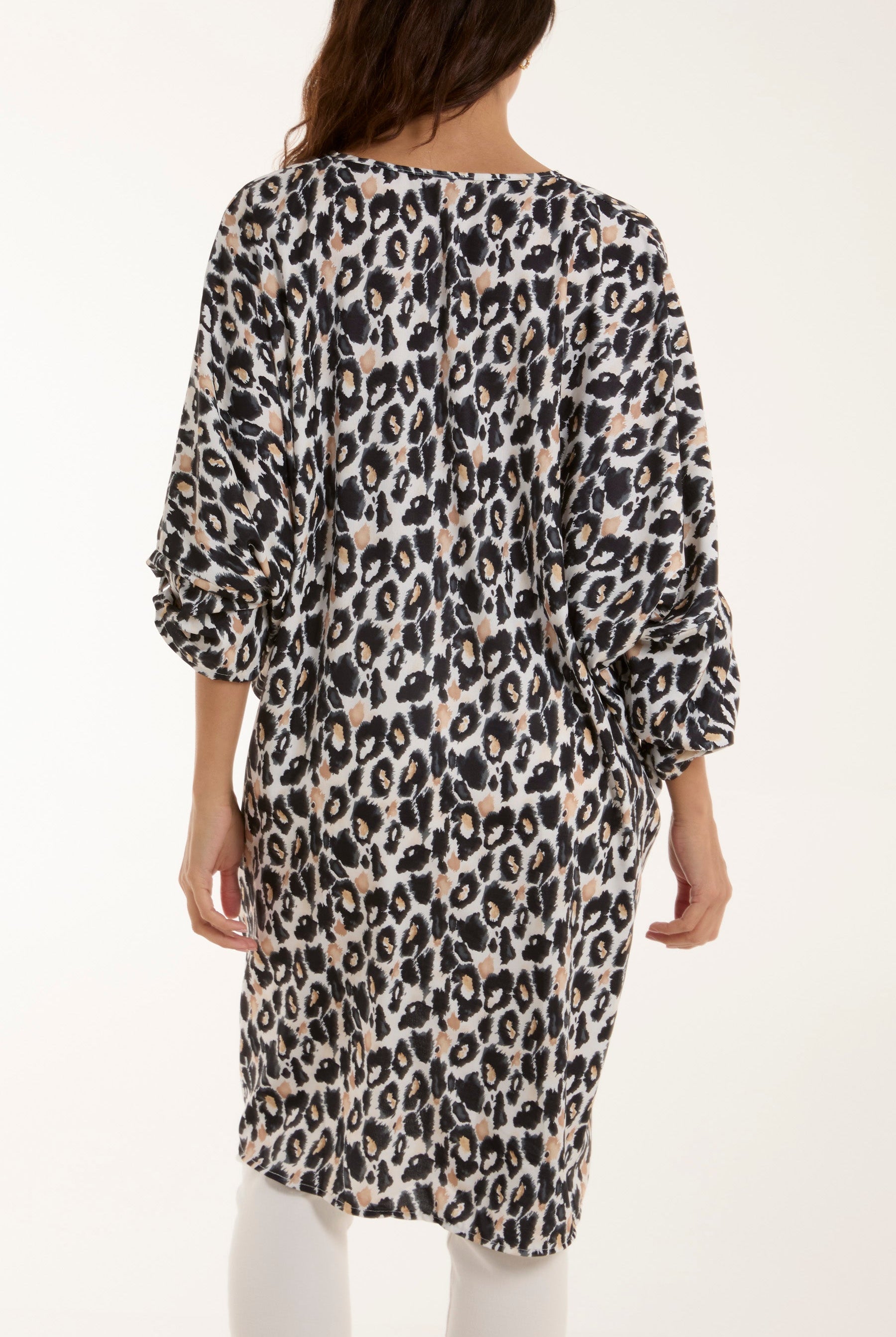 Leopard Print Twisted Front Blouse Dresses WearAll