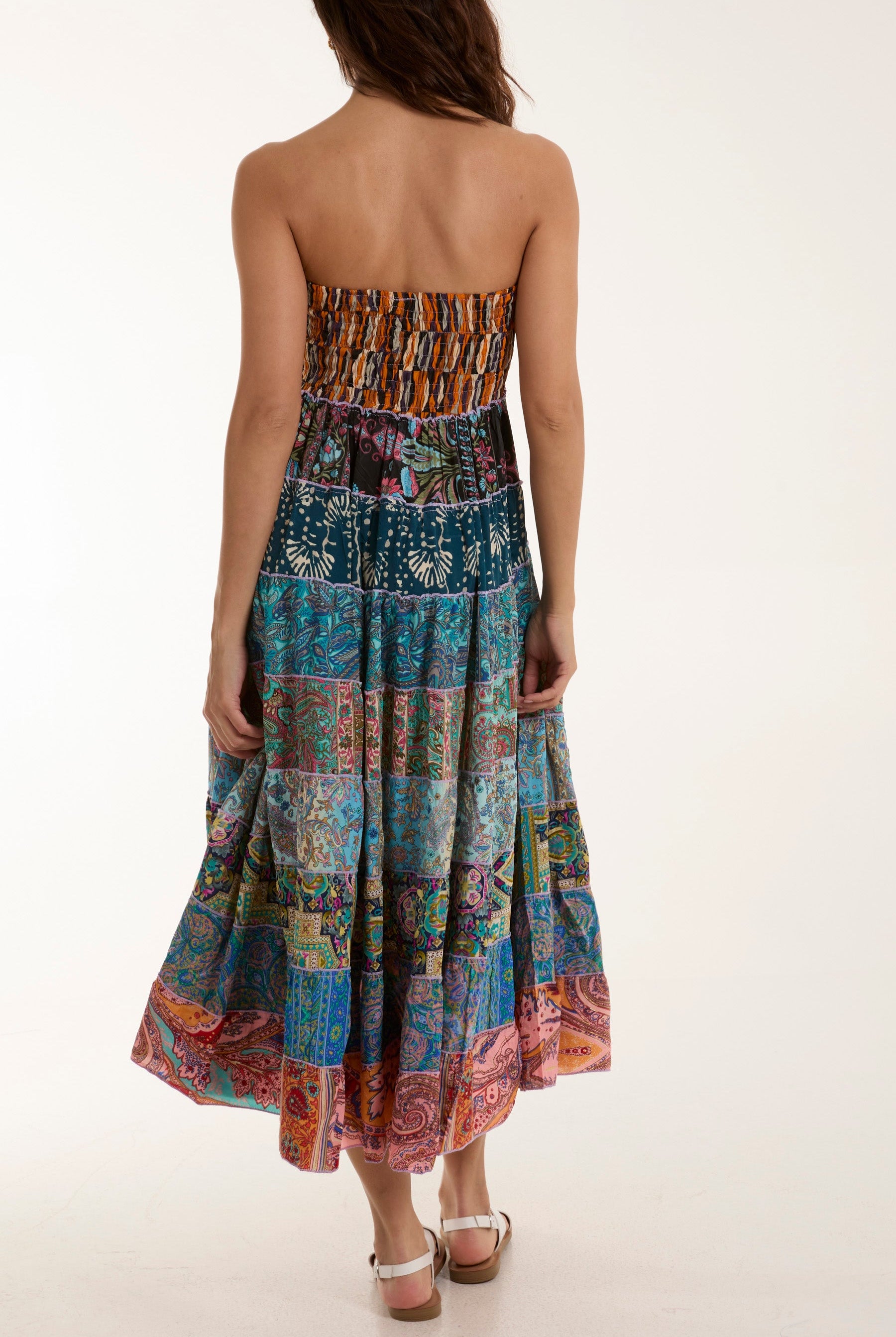 Silk Blend Patchwork Dress & Skirt Skirts WearAll