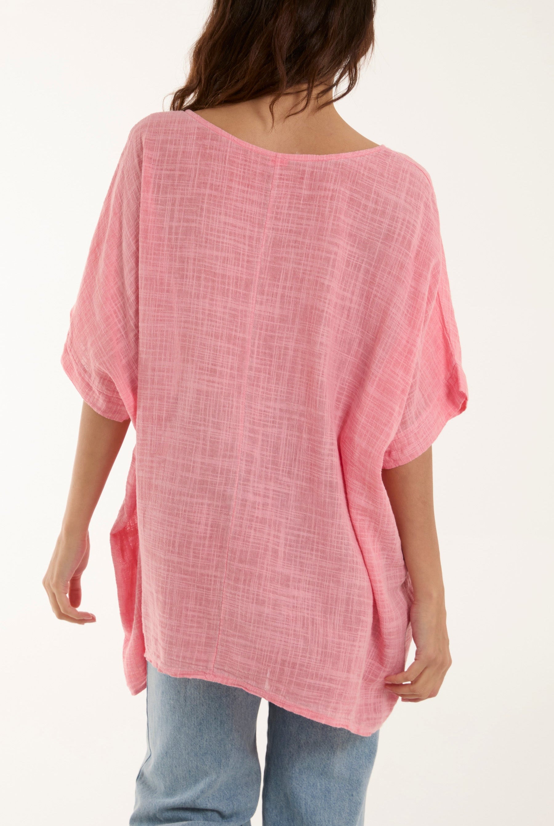 Texture Fabric Fine Cotton Blouse Tops WearAll