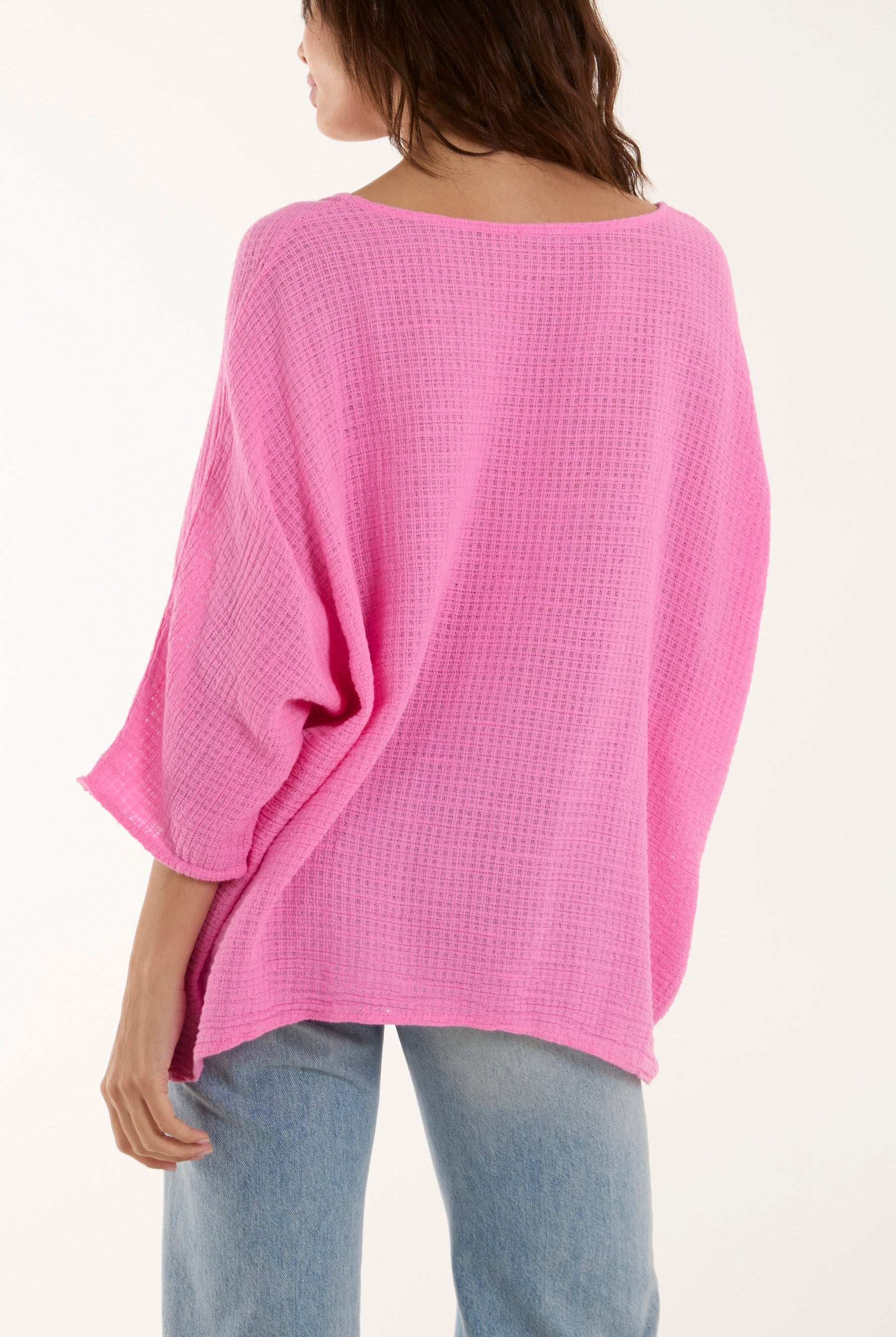 Texture Fabric Fine Cotton Blouse Tops WearAll