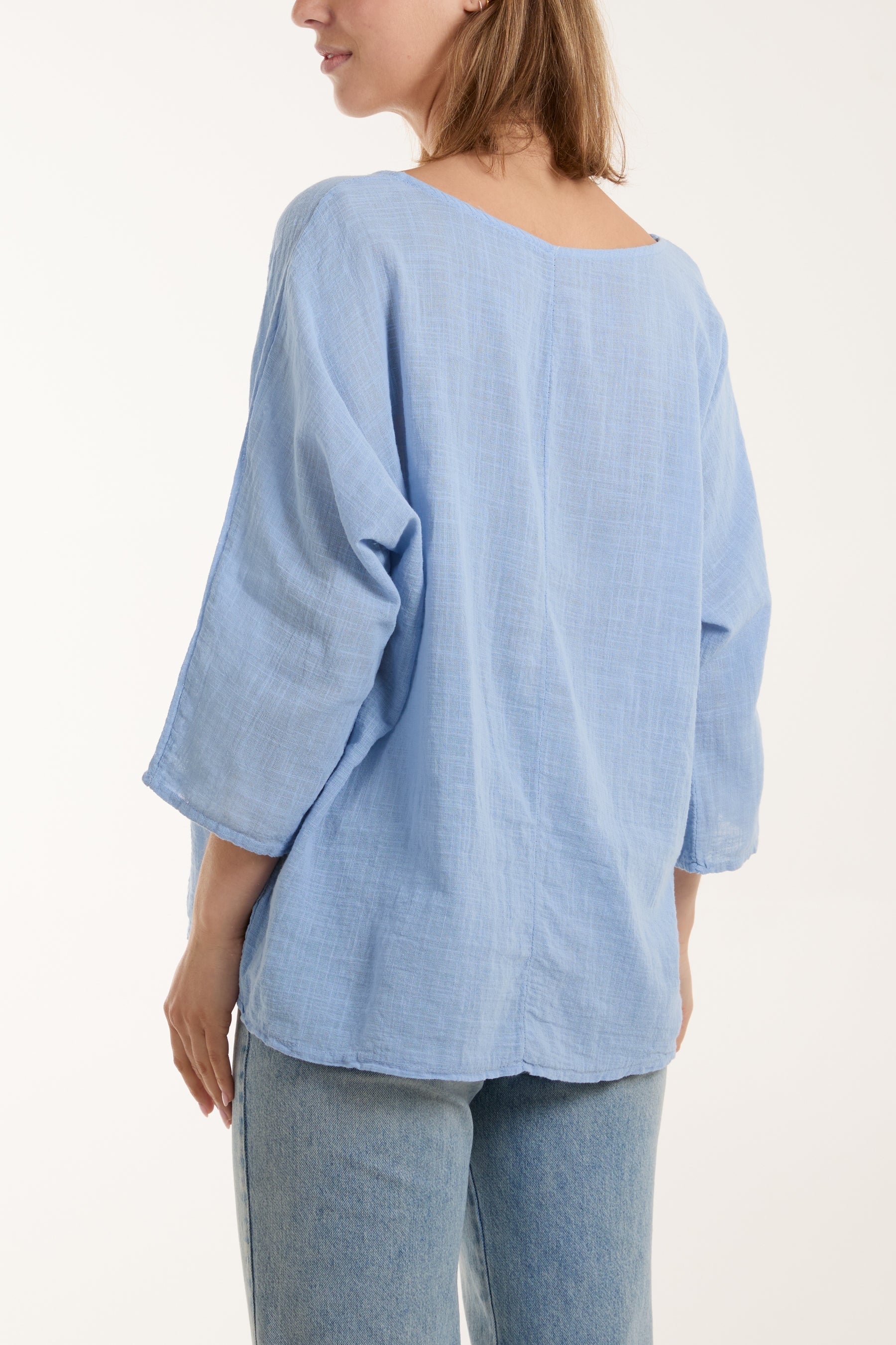 Necklace 3/4 Sleeve Blouse Blouses WearAll
