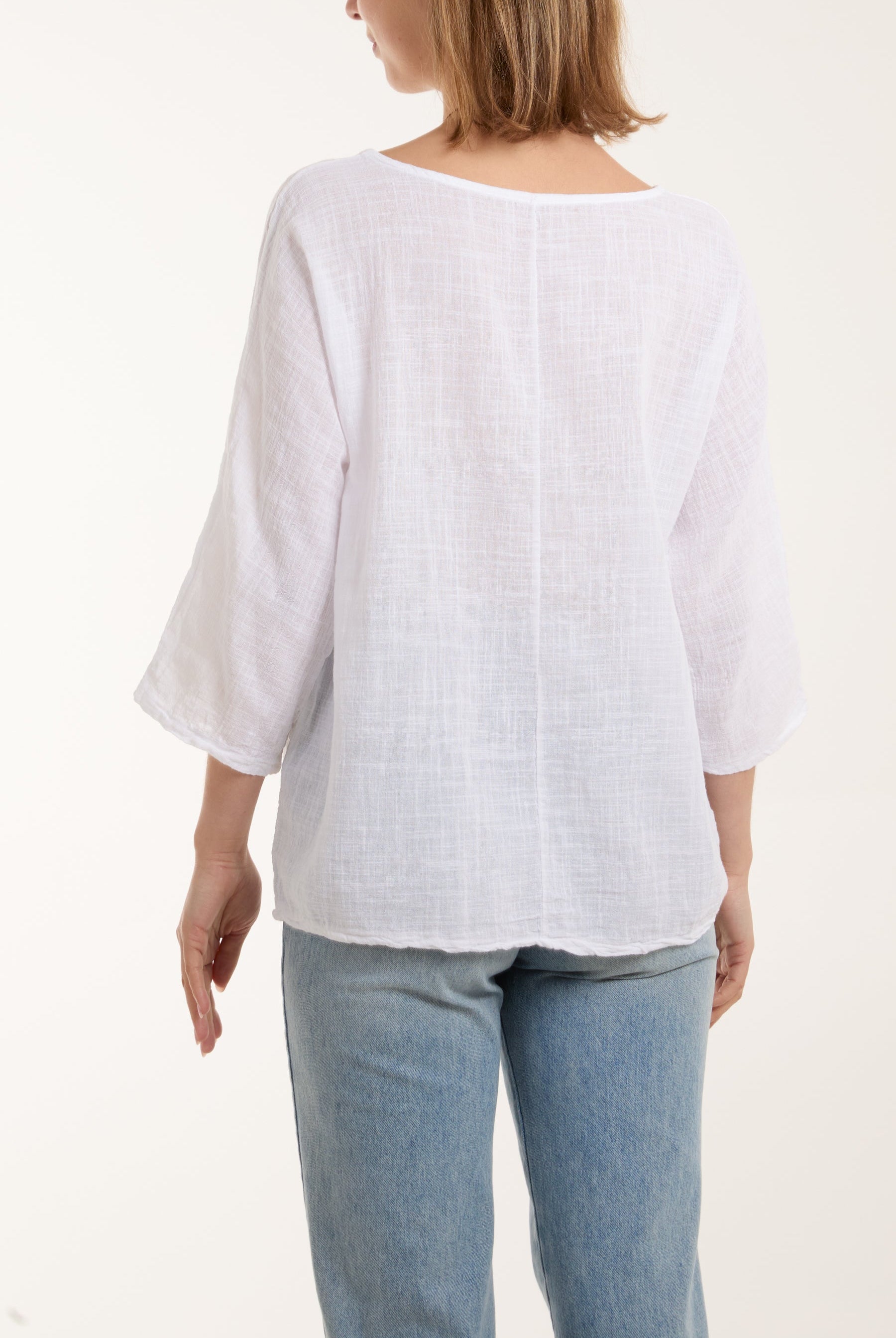 Necklace 3/4 Sleeve Blouse Blouses WearAll