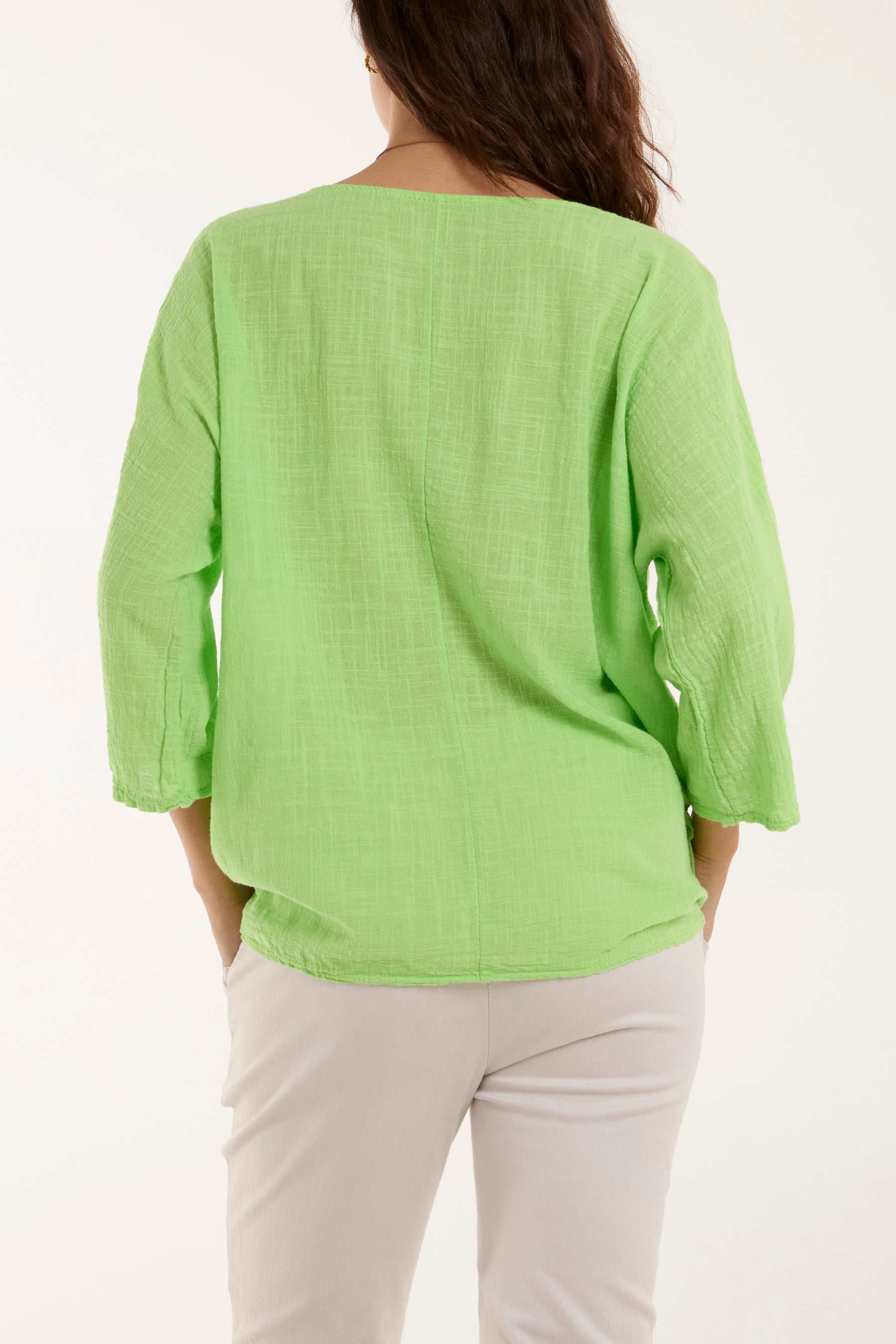 Necklace 3/4 Sleeve Blouse Blouses WearAll