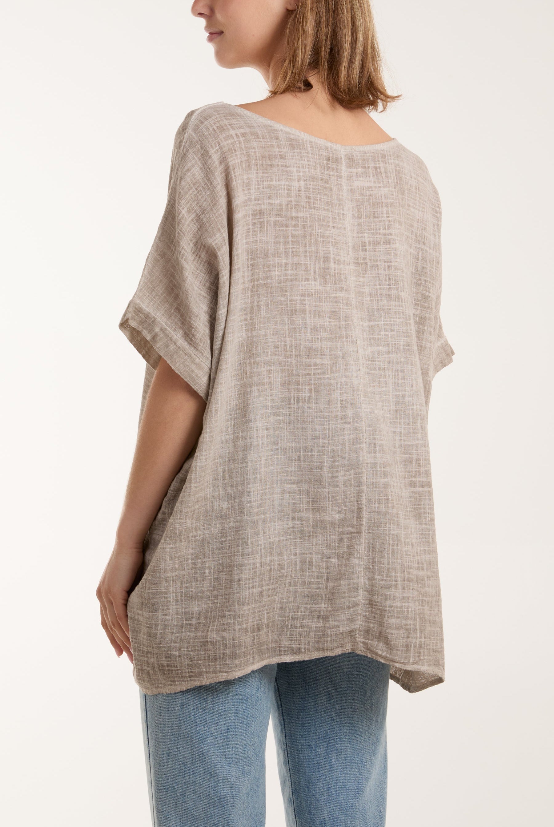 Cotton Washed Short Sleeve Top Tops WearAll