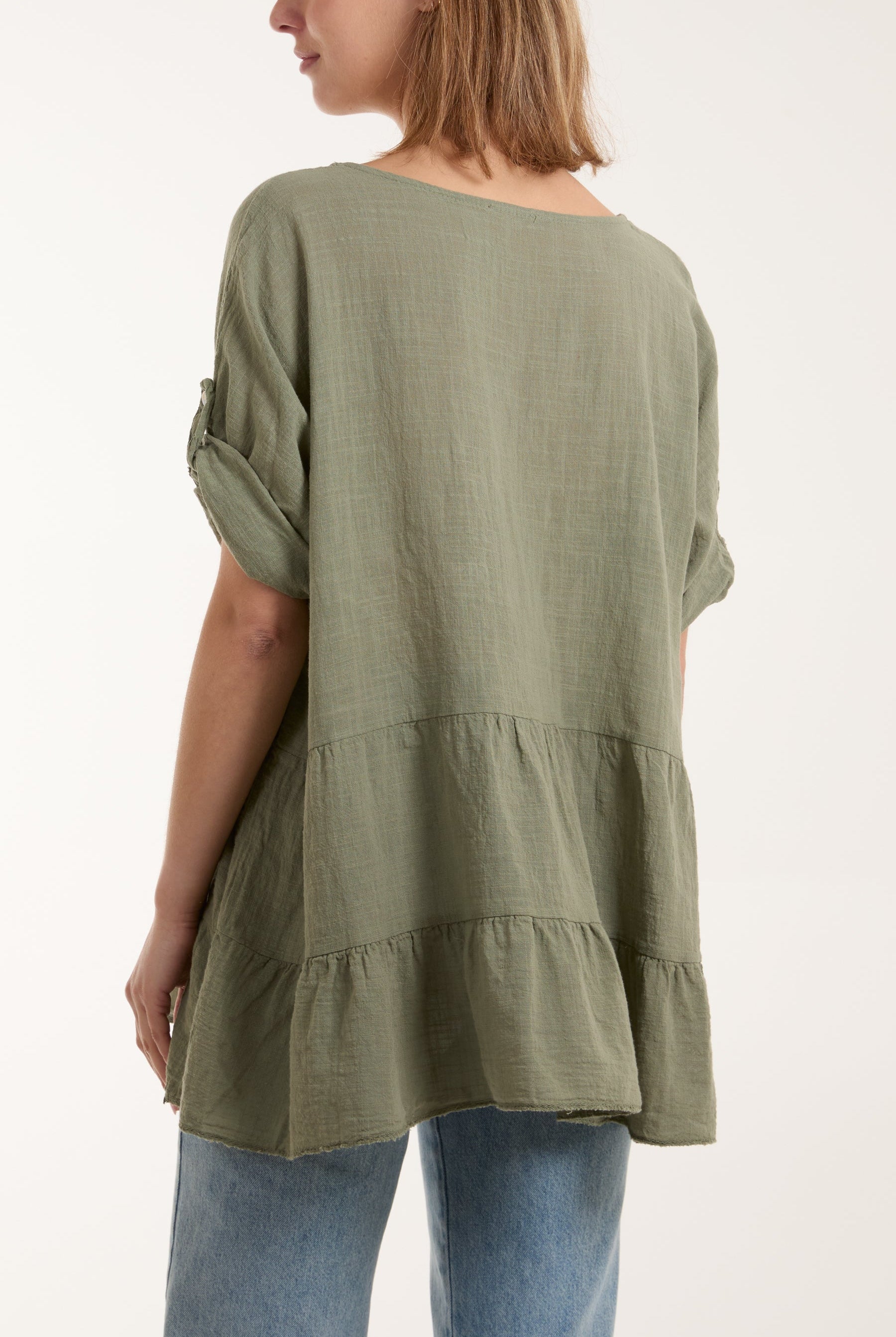 Tiered Smock Cotton Blouse Blouses WearAll