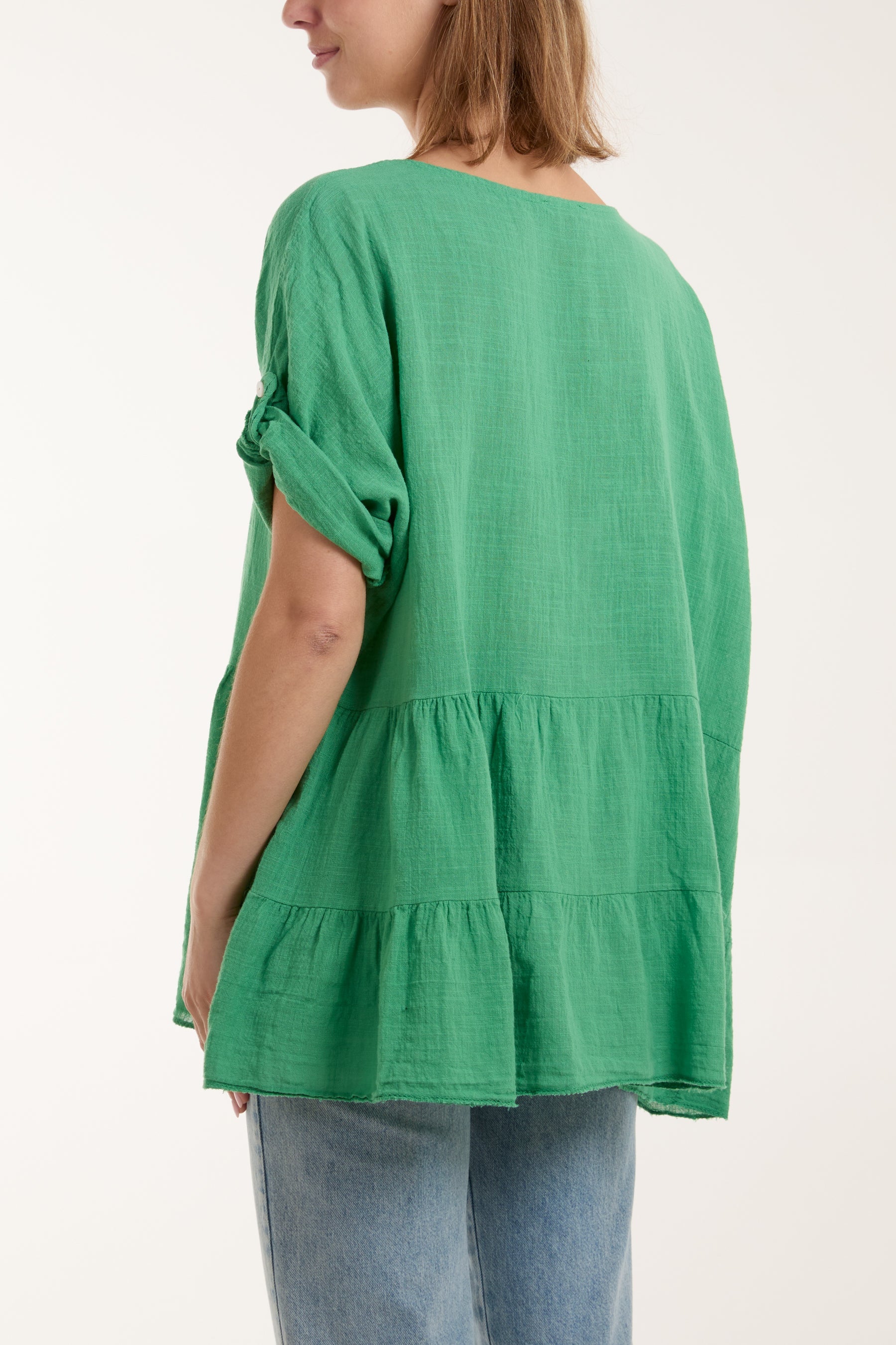 Tiered Smock Cotton Blouse Blouses WearAll