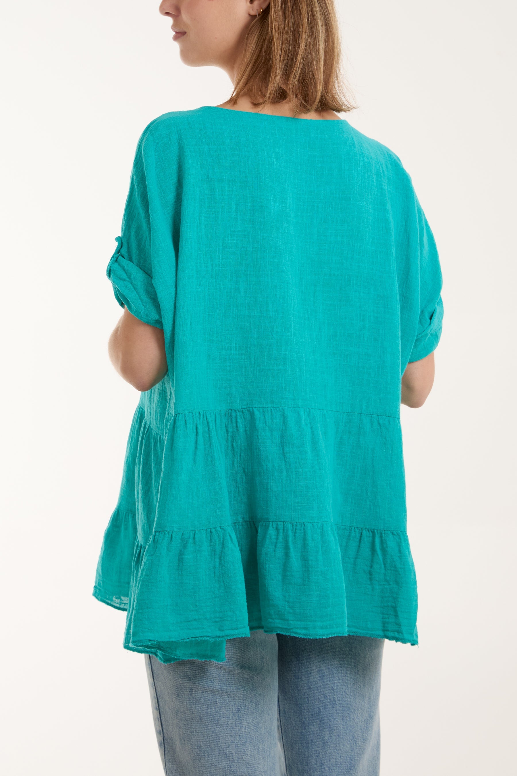 Tiered Smock Cotton Blouse Blouses WearAll