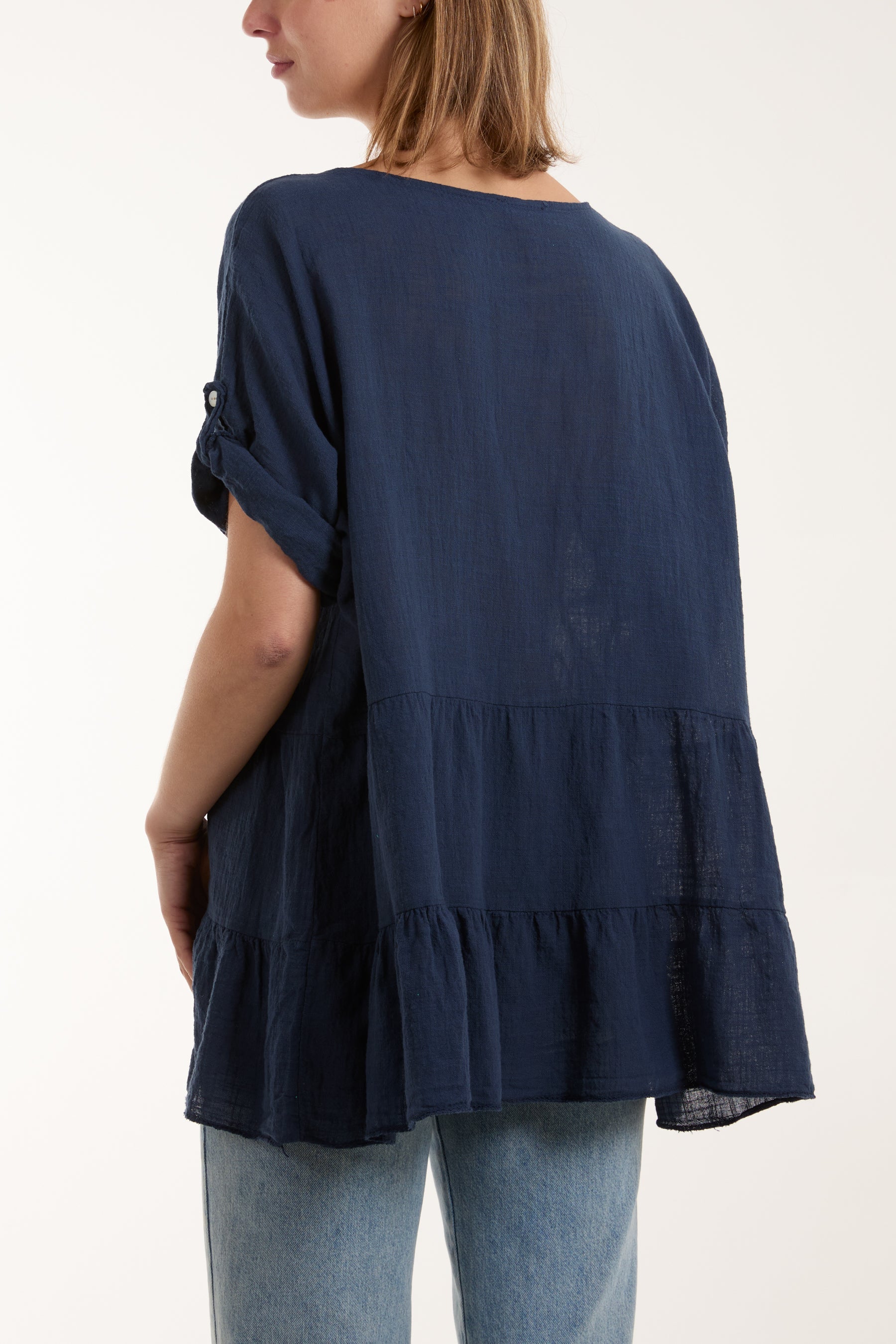 Tiered Smock Cotton Blouse Blouses WearAll