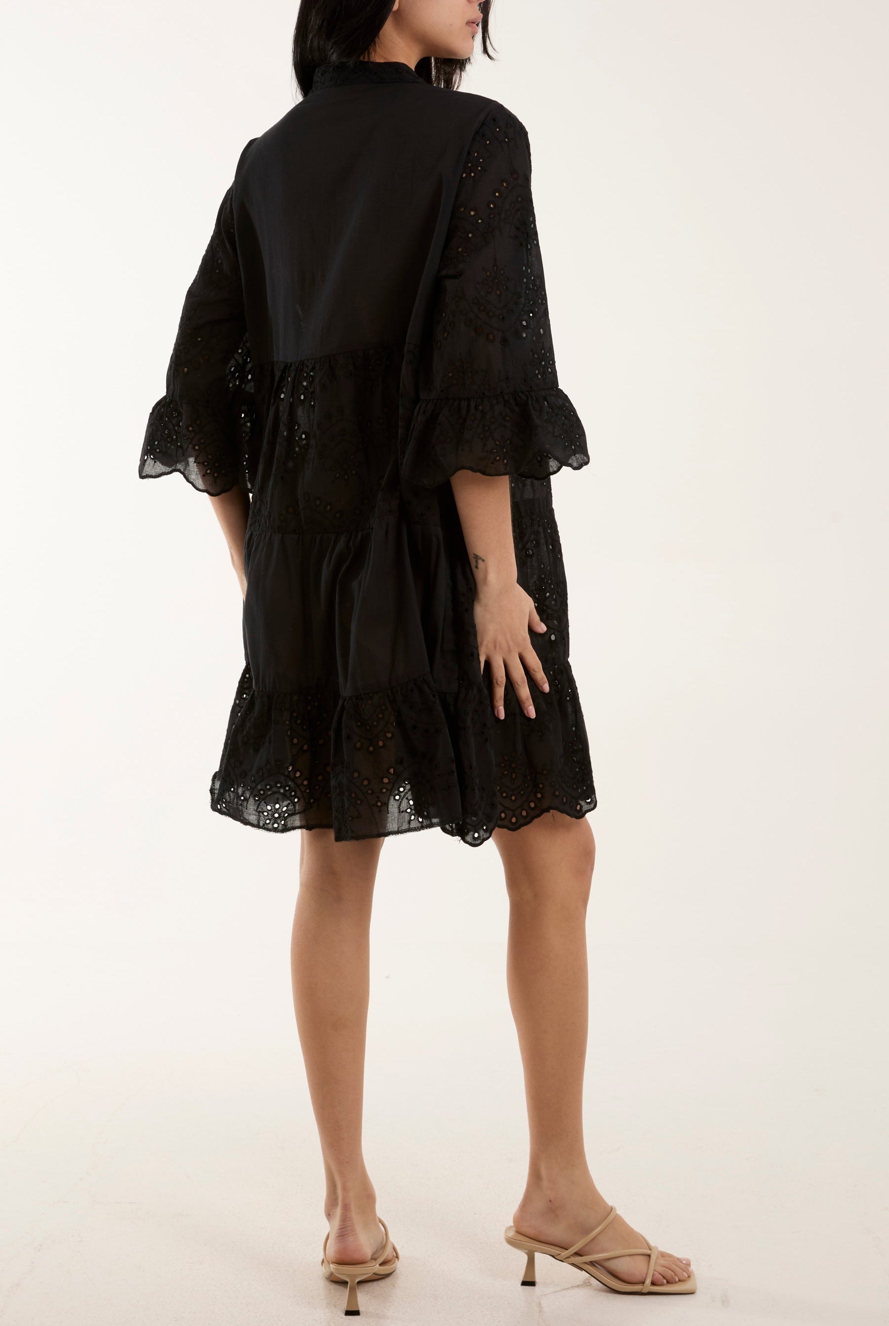 Broderie Anglaise Smock Shirt Dress Dresses WearAll