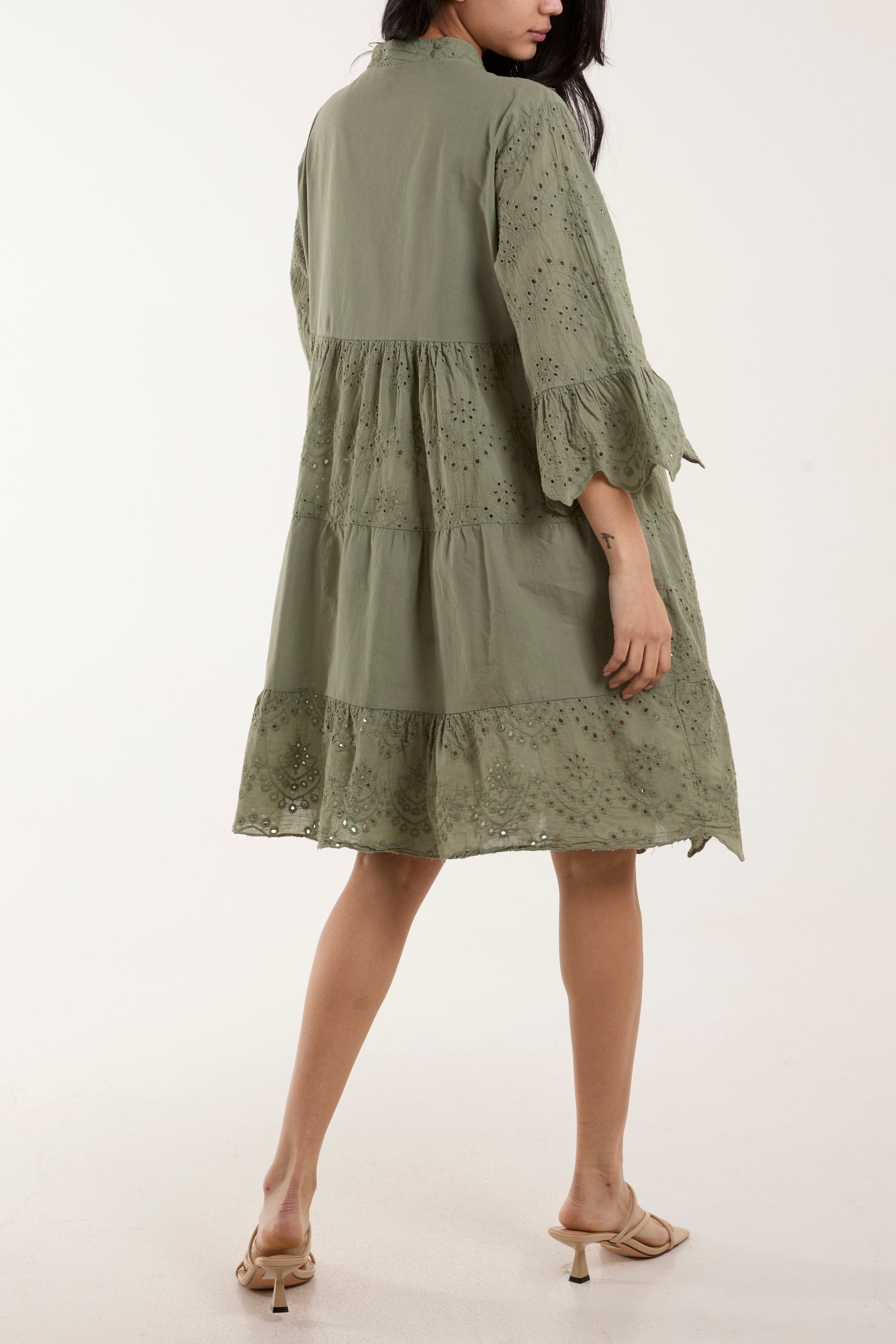 Broderie Anglaise Smock Shirt Dress Dresses WearAll