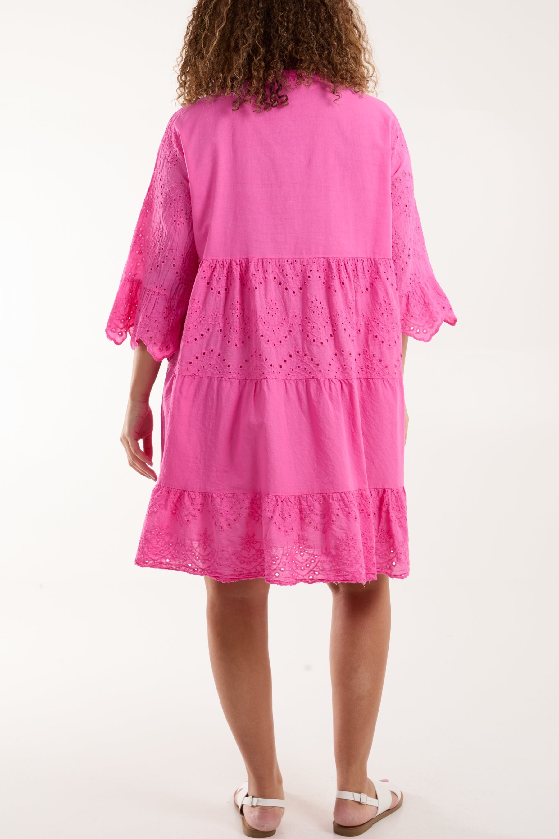 Broderie Anglaise Smock Shirt Dress Dresses WearAll