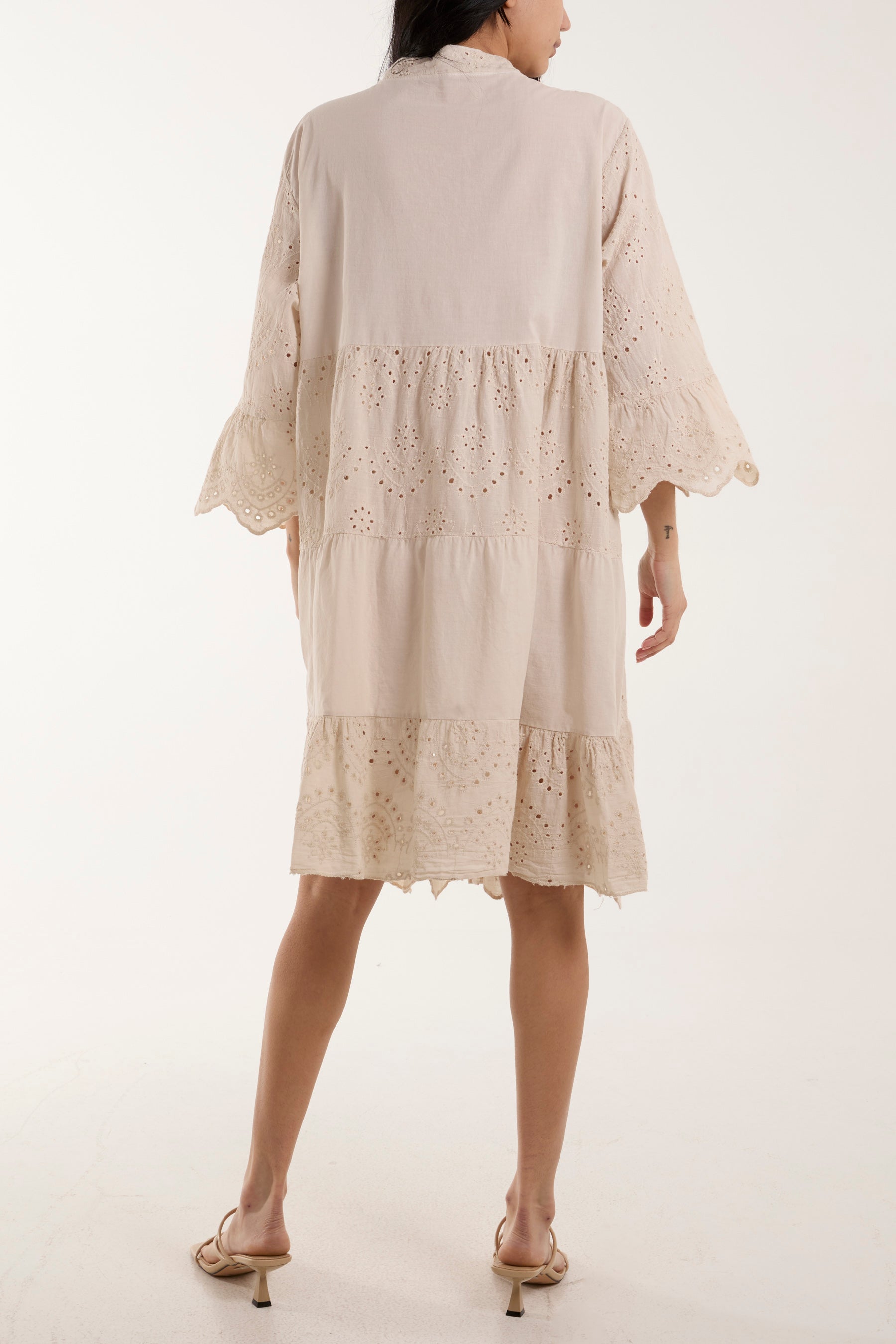 Broderie Anglaise Smock Shirt Dress Dresses WearAll