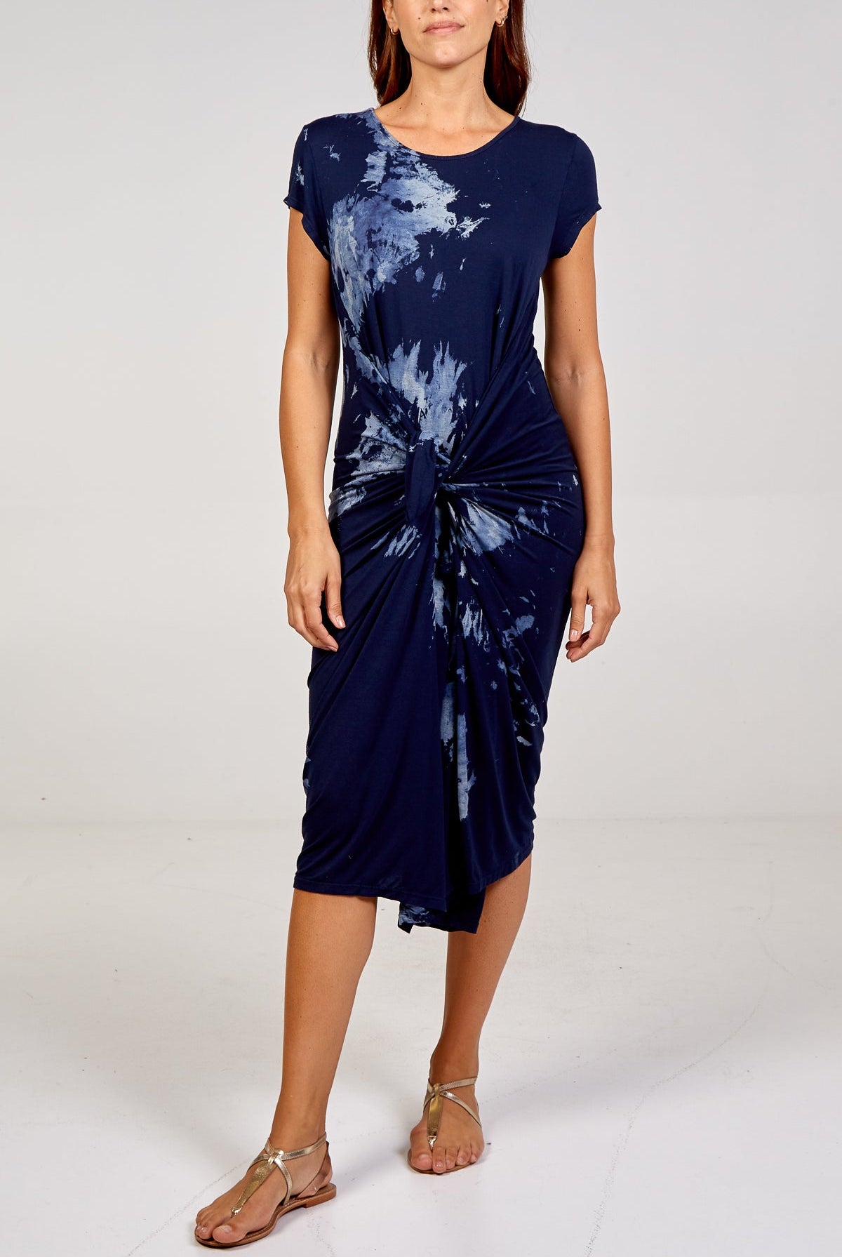 Cap Sleeve Tie Dye Parachute Dress DMF2 WearAll