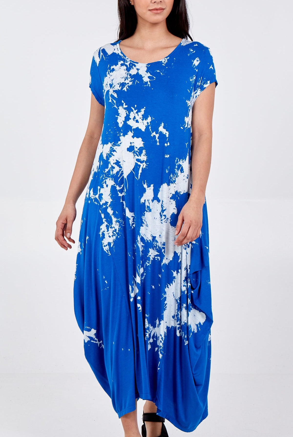 Cap Sleeve Tie Dye Parachute Dress DMF2 WearAll