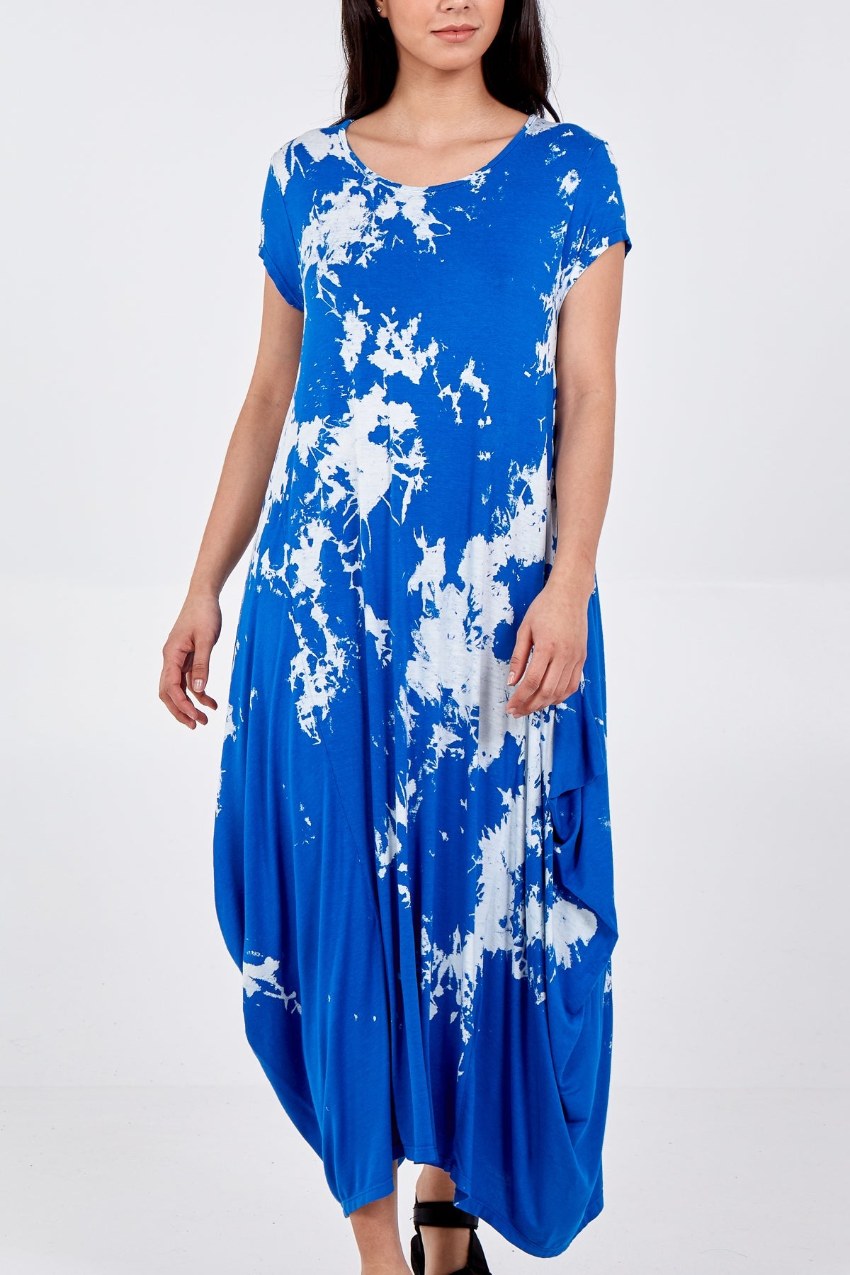 Cap Sleeve Tie Dye Parachute Dress DMF2 WearAll