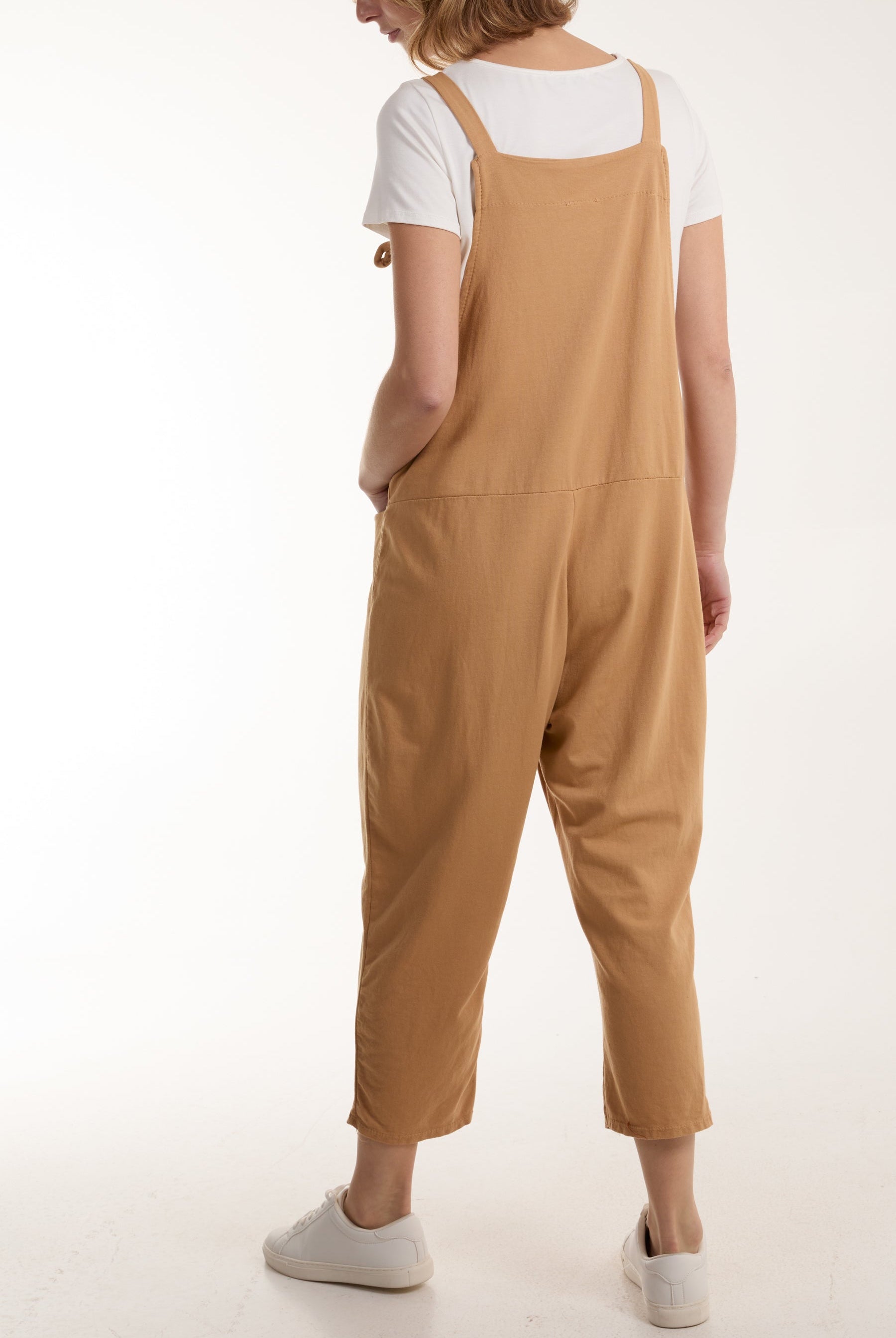 Bow Detail Plain Dungarees Jump/Play WearAll