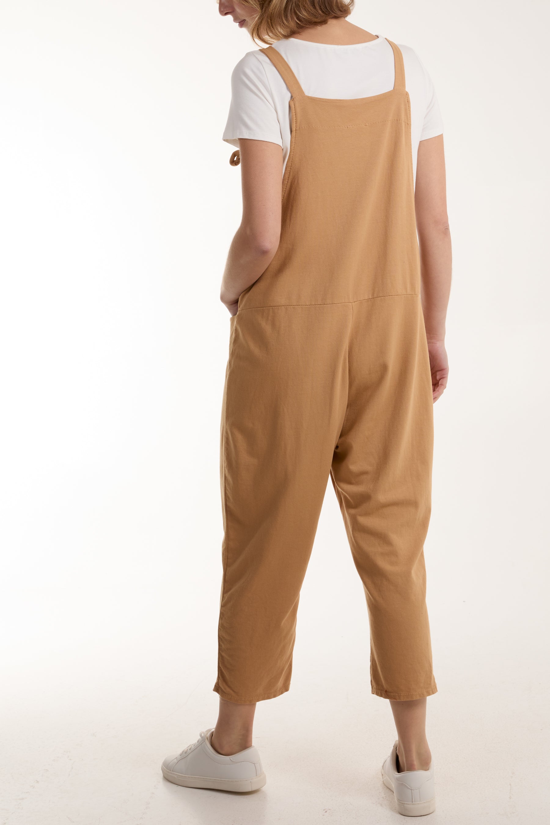Bow Detail Plain Dungarees Jump/Play WearAll