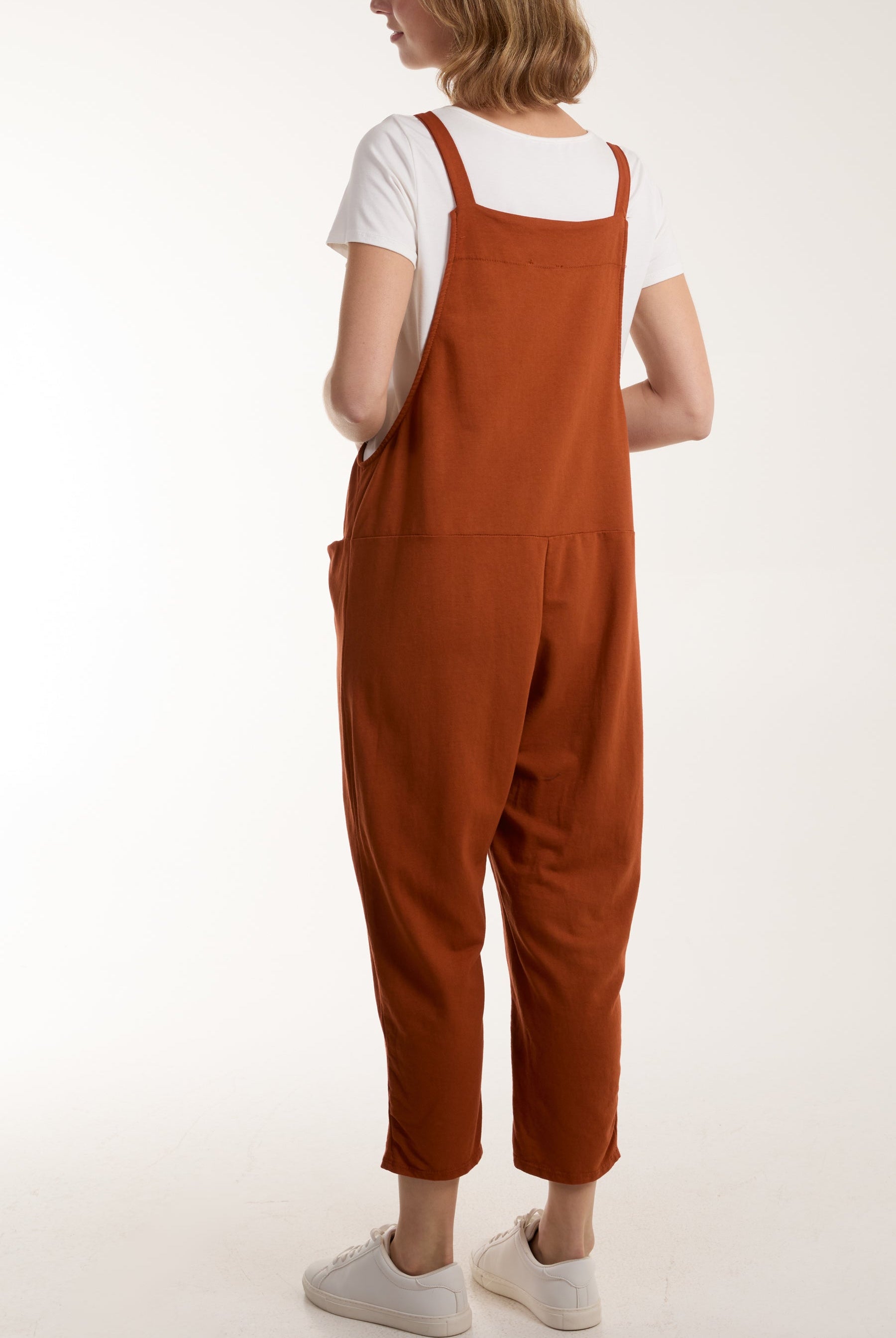 Bow Detail Plain Dungarees Jump/Play WearAll