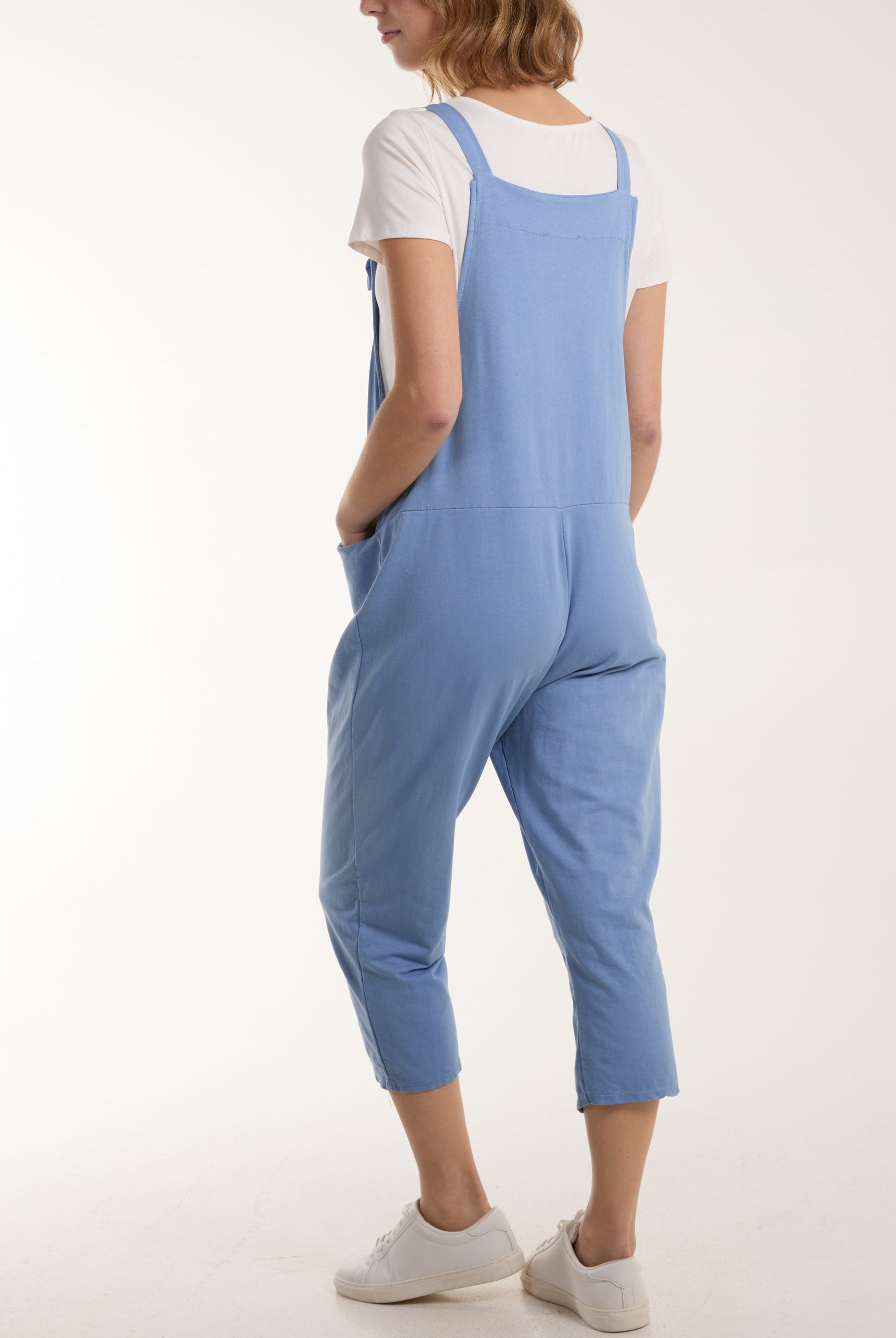 Bow Detail Plain Dungarees Jump/Play WearAll