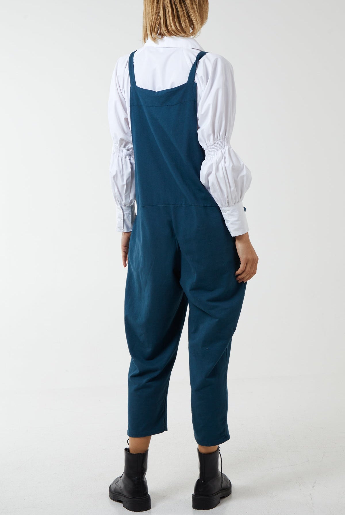 Bow Detail Plain Dungarees Jump/Play WearAll