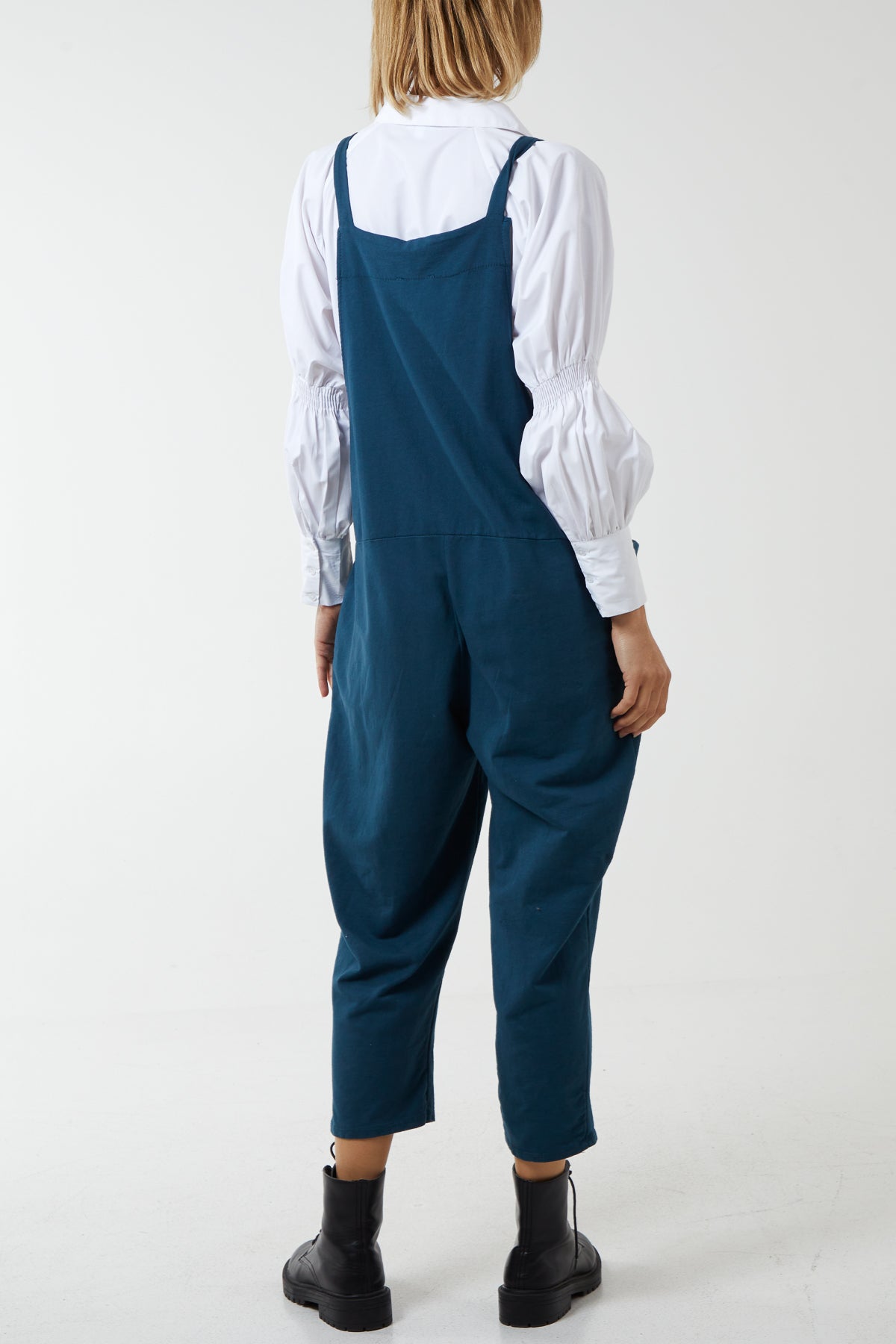 Bow Detail Plain Dungarees Jump/Play WearAll