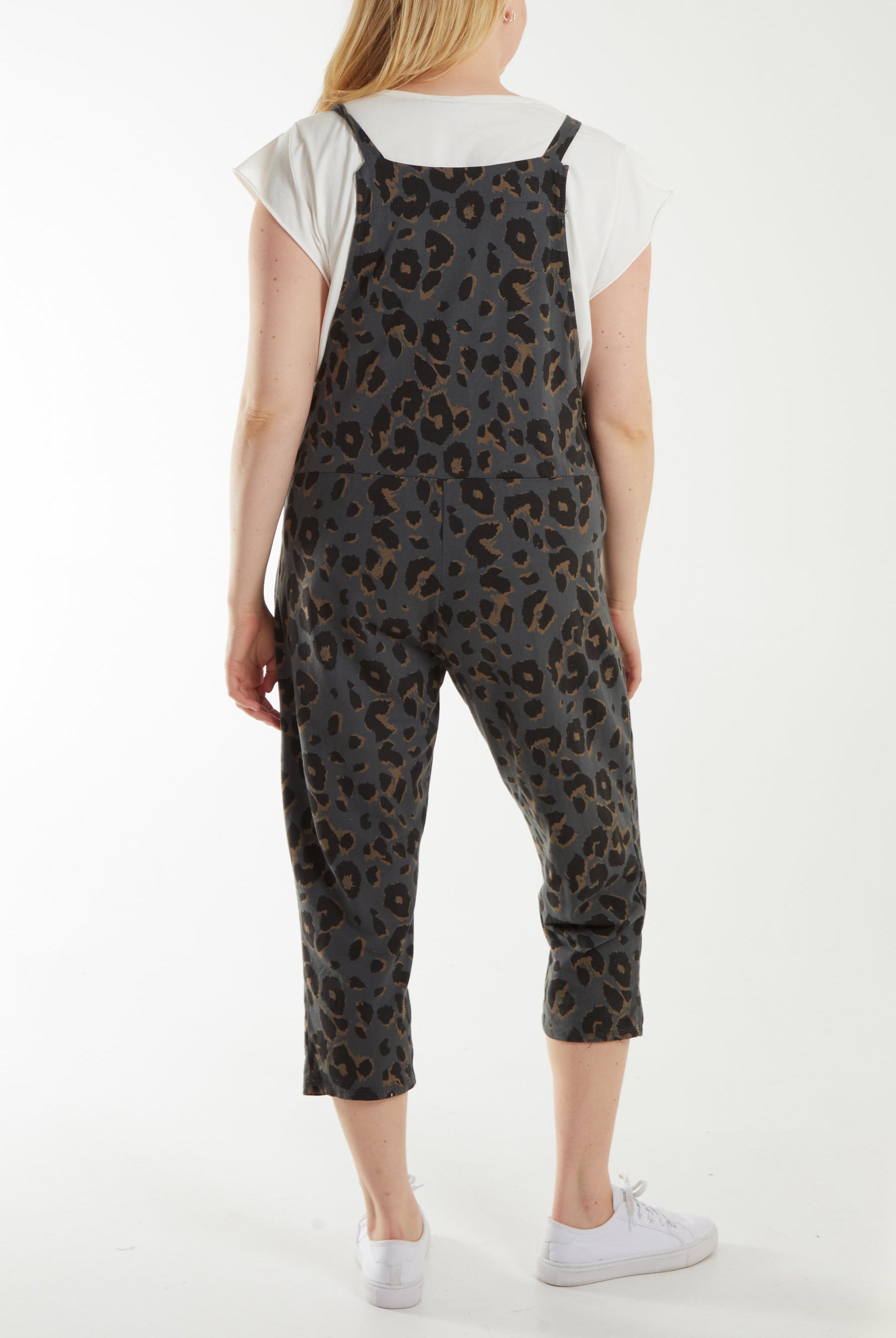 Leopard Print Dungarees Jump/Play WearAll