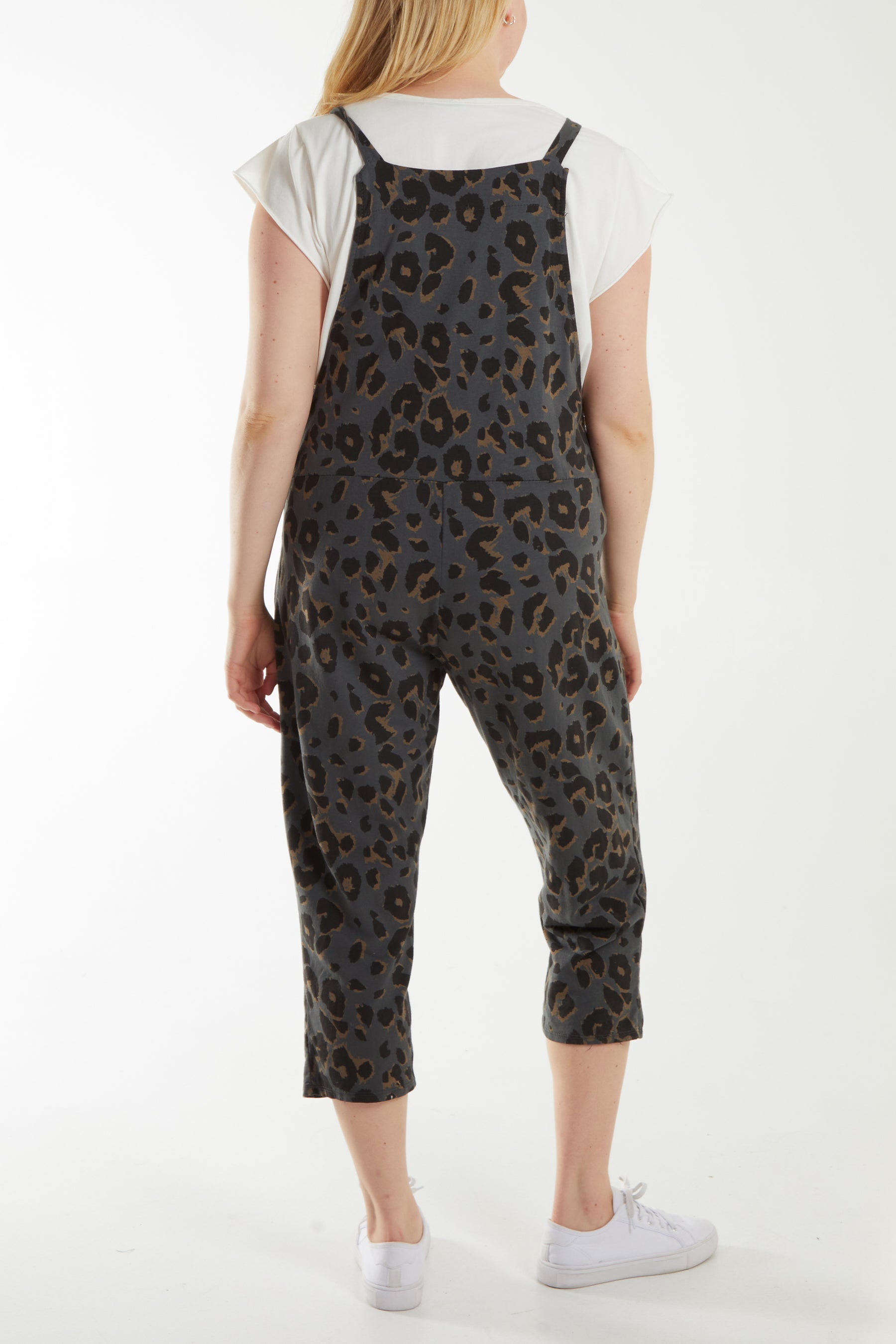 Leopard Print Dungarees Jump/Play WearAll