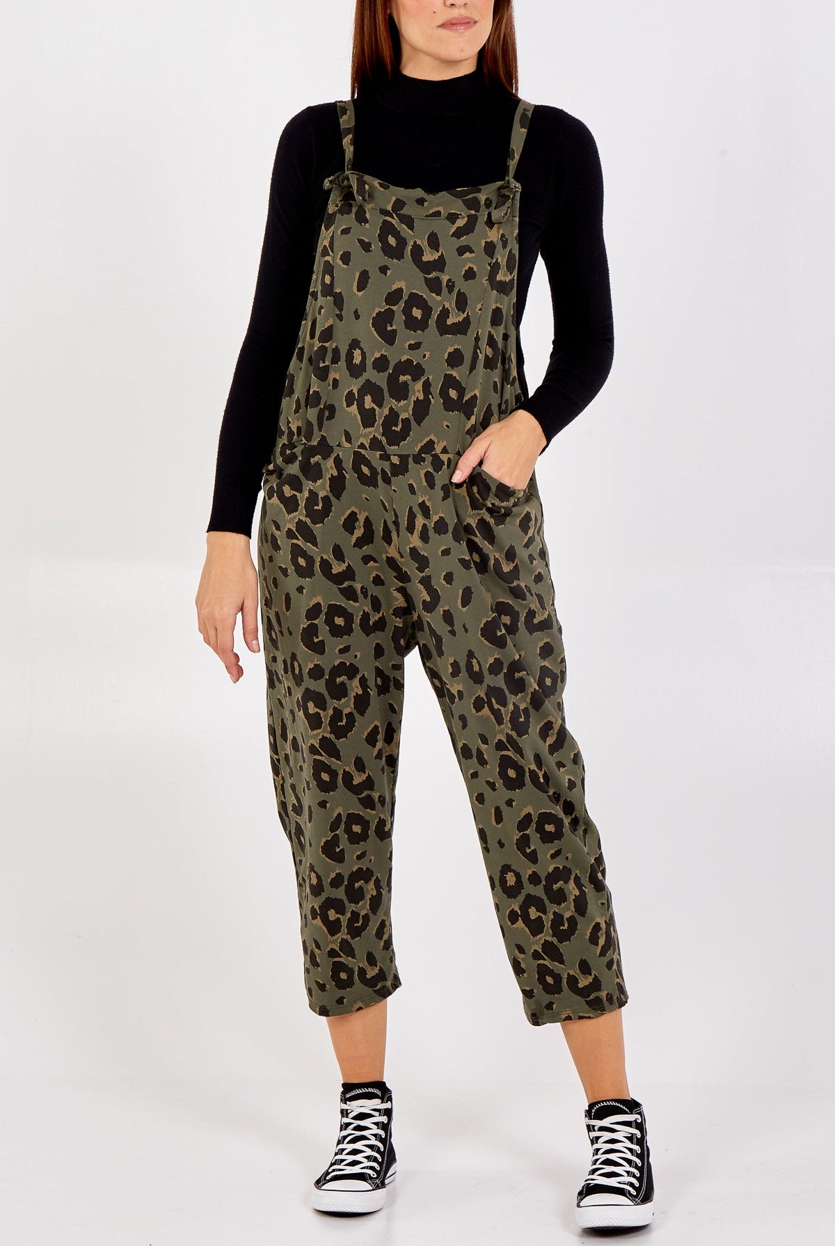 Leopard Print Dungarees Jump/Play WearAll
