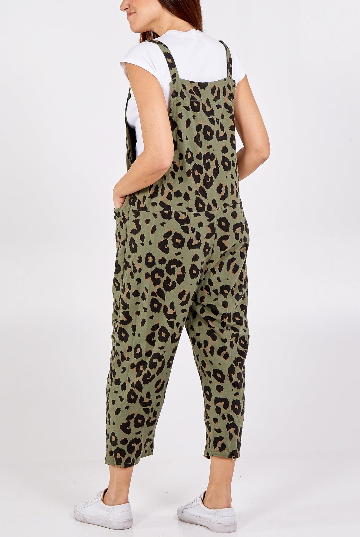 Leopard Print Dungarees Jump/Play WearAll