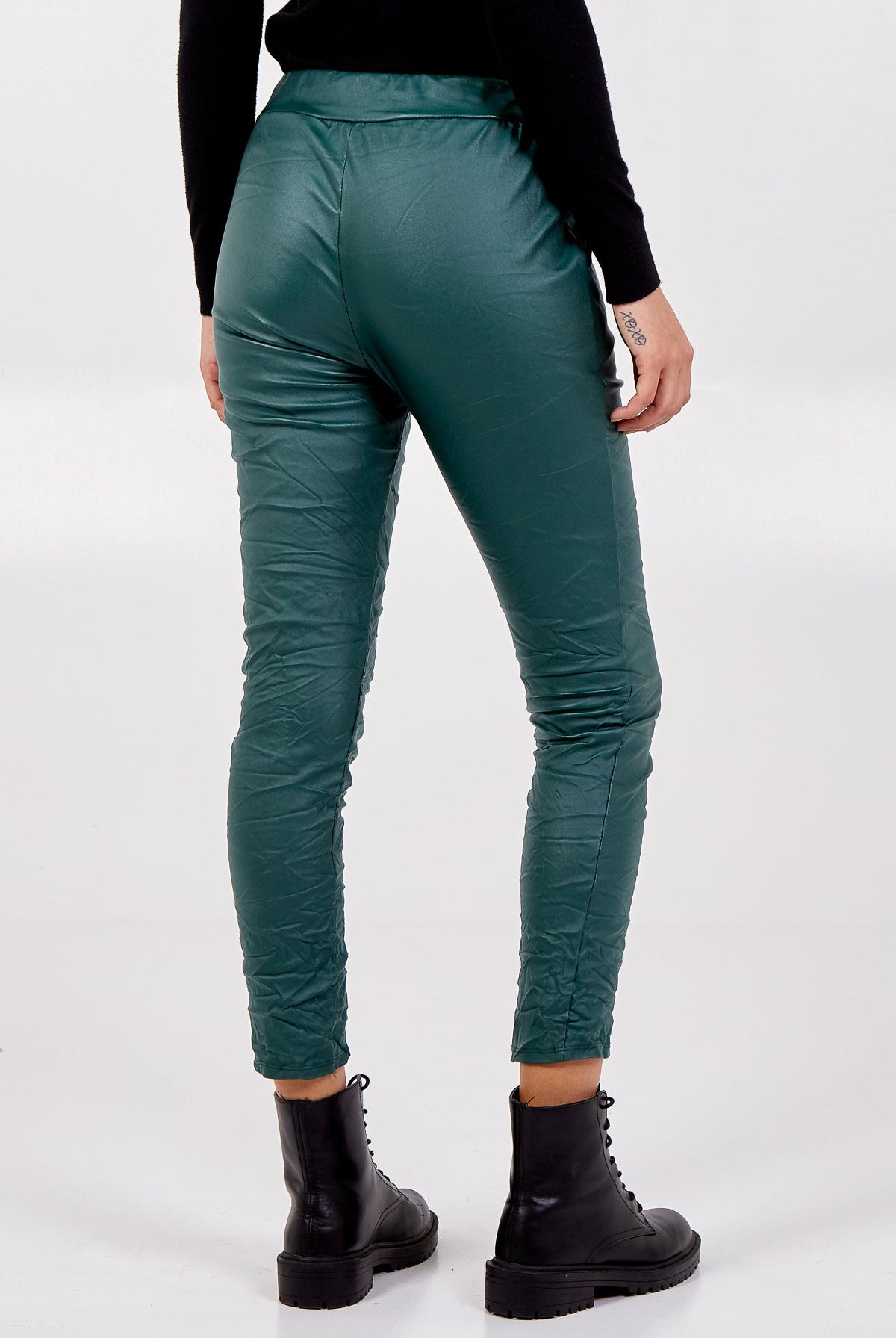 Magic Stretch PU Coated Crushed Trousers TRS1 WearAll