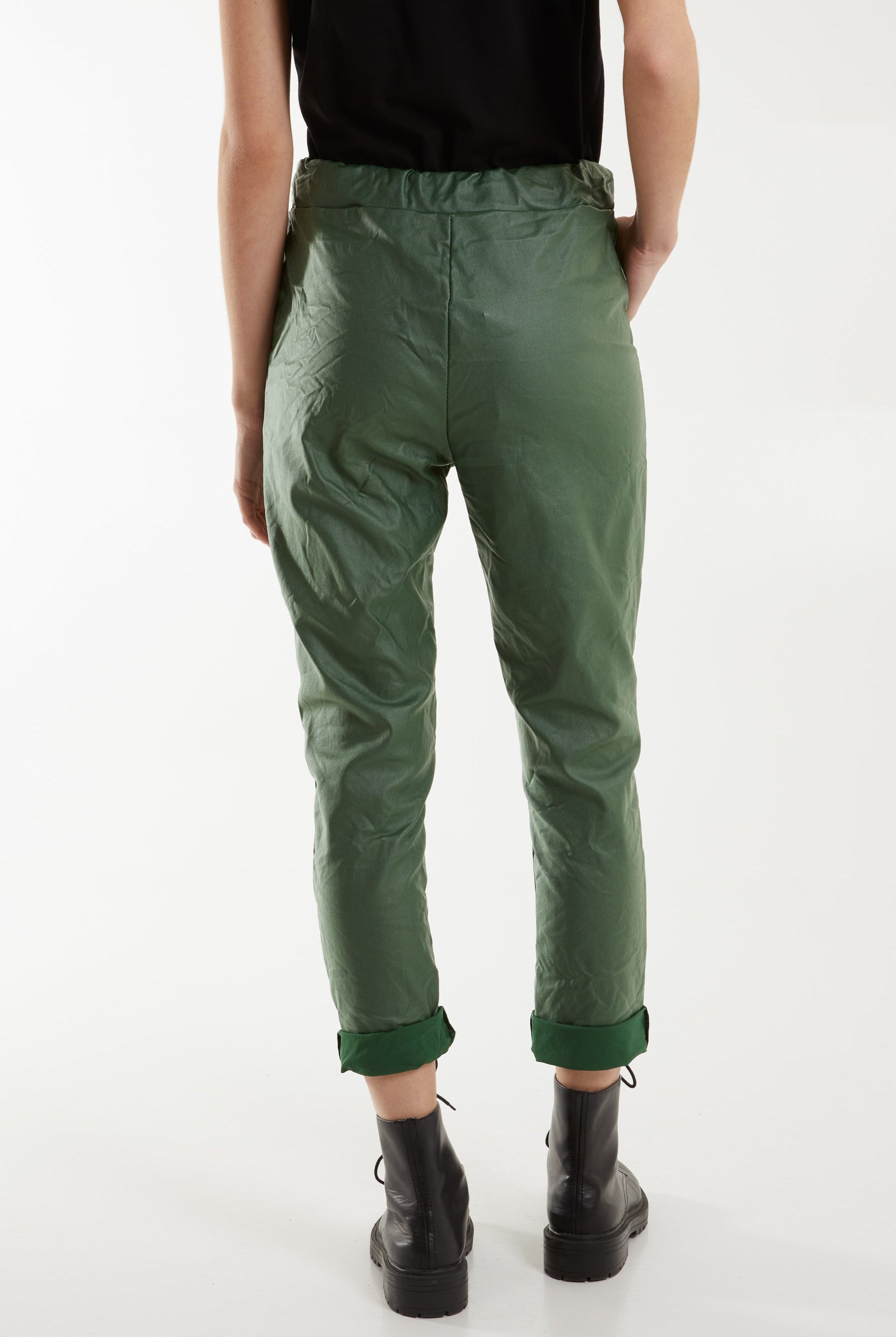 Magic Stretch PU Coated Crushed Trousers TRS1 WearAll