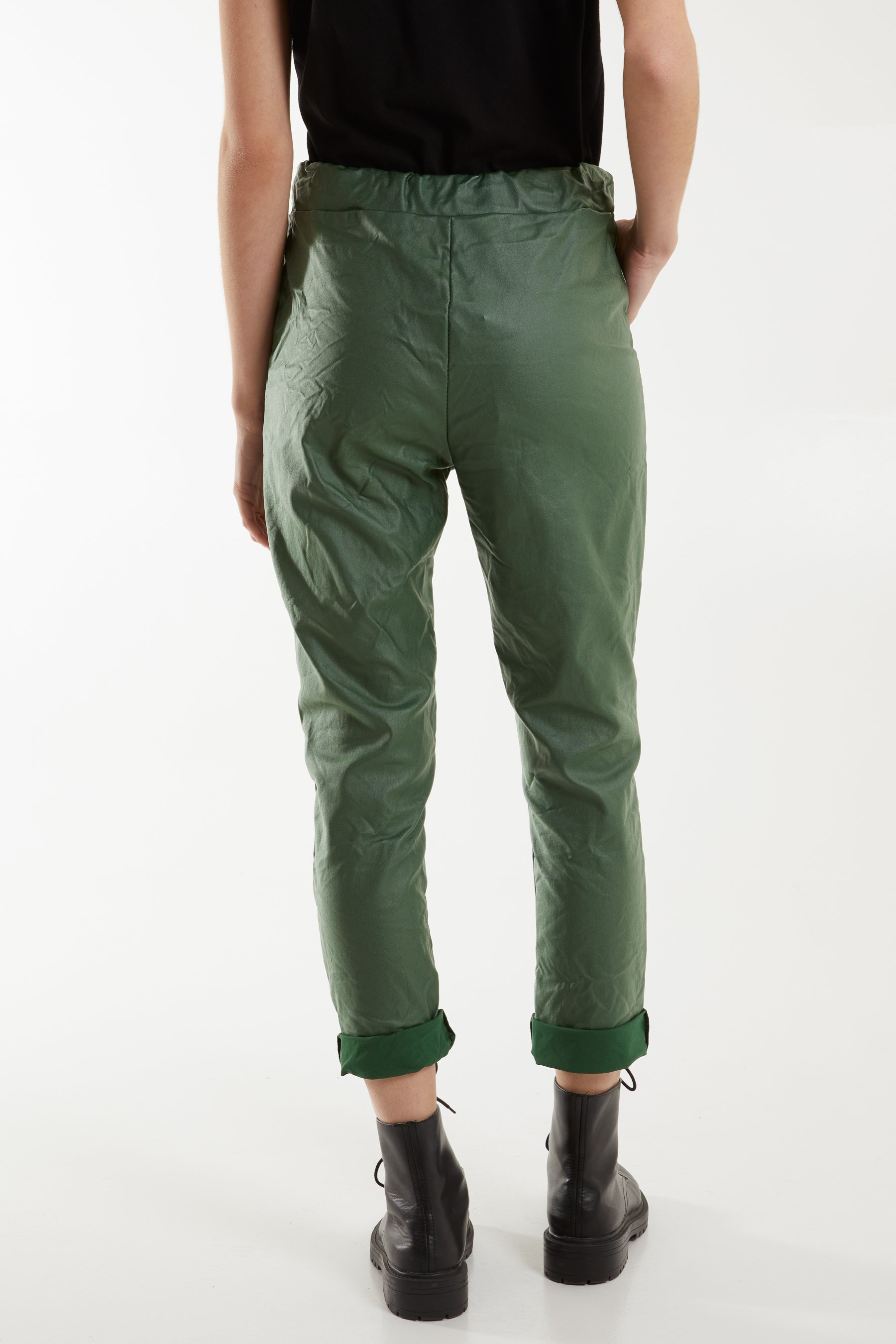 Magic Stretch PU Coated Crushed Trousers TRS1 WearAll