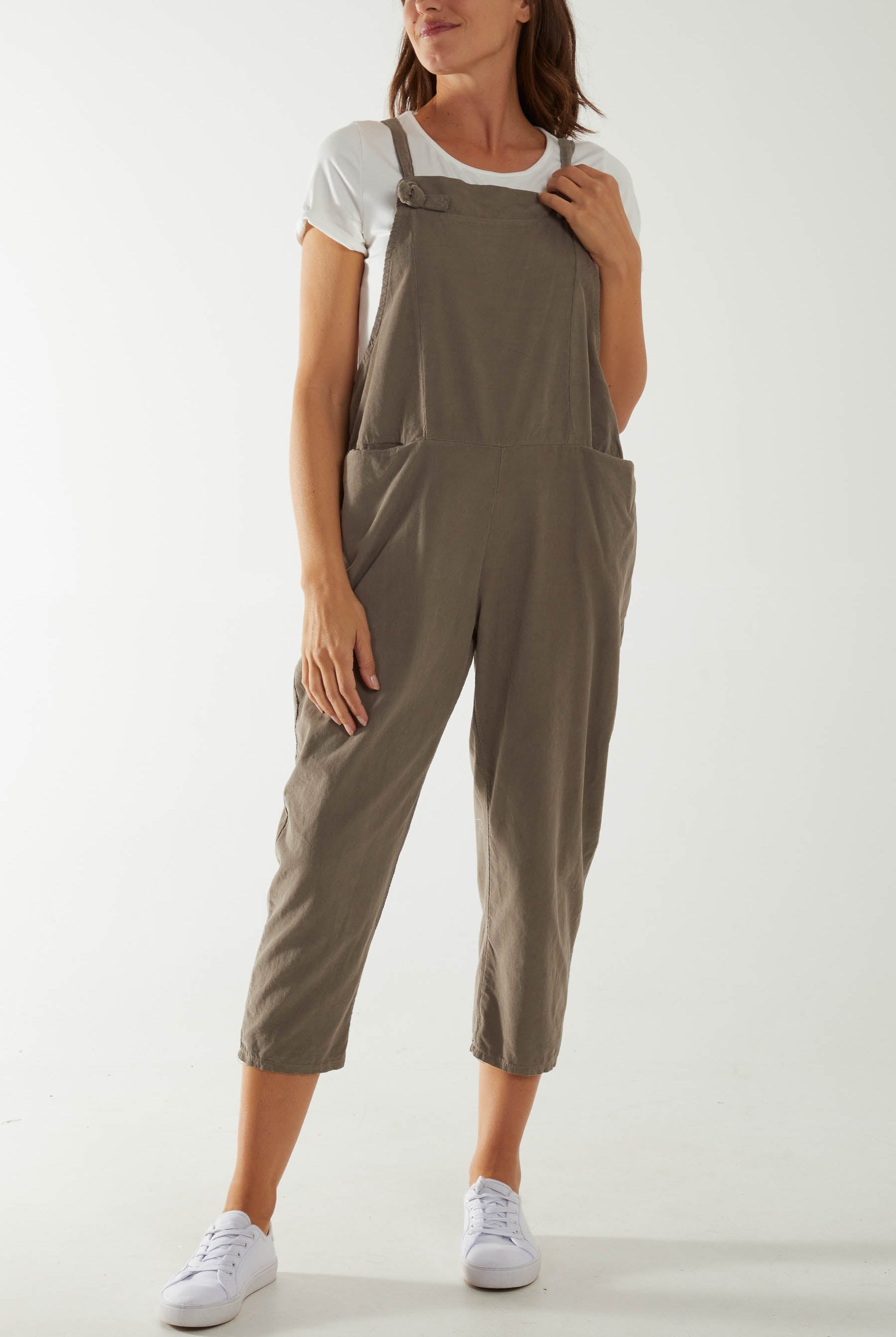 Baby Corduroy Two Pocket Dungaree SMF3 WearAll Mocha One Size