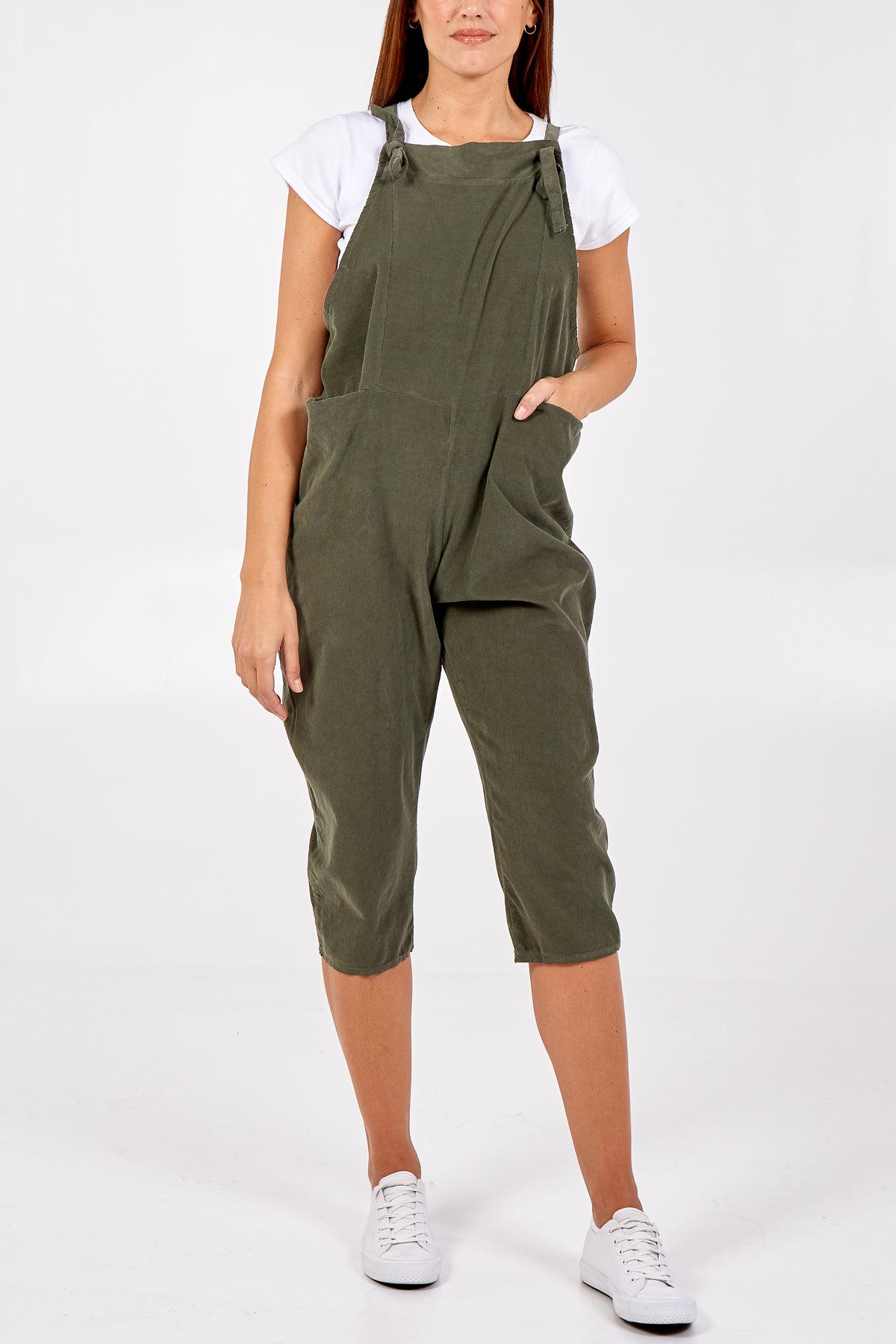 Baby Corduroy Two Pocket Dungaree SMF3 WearAll Khaki One Size