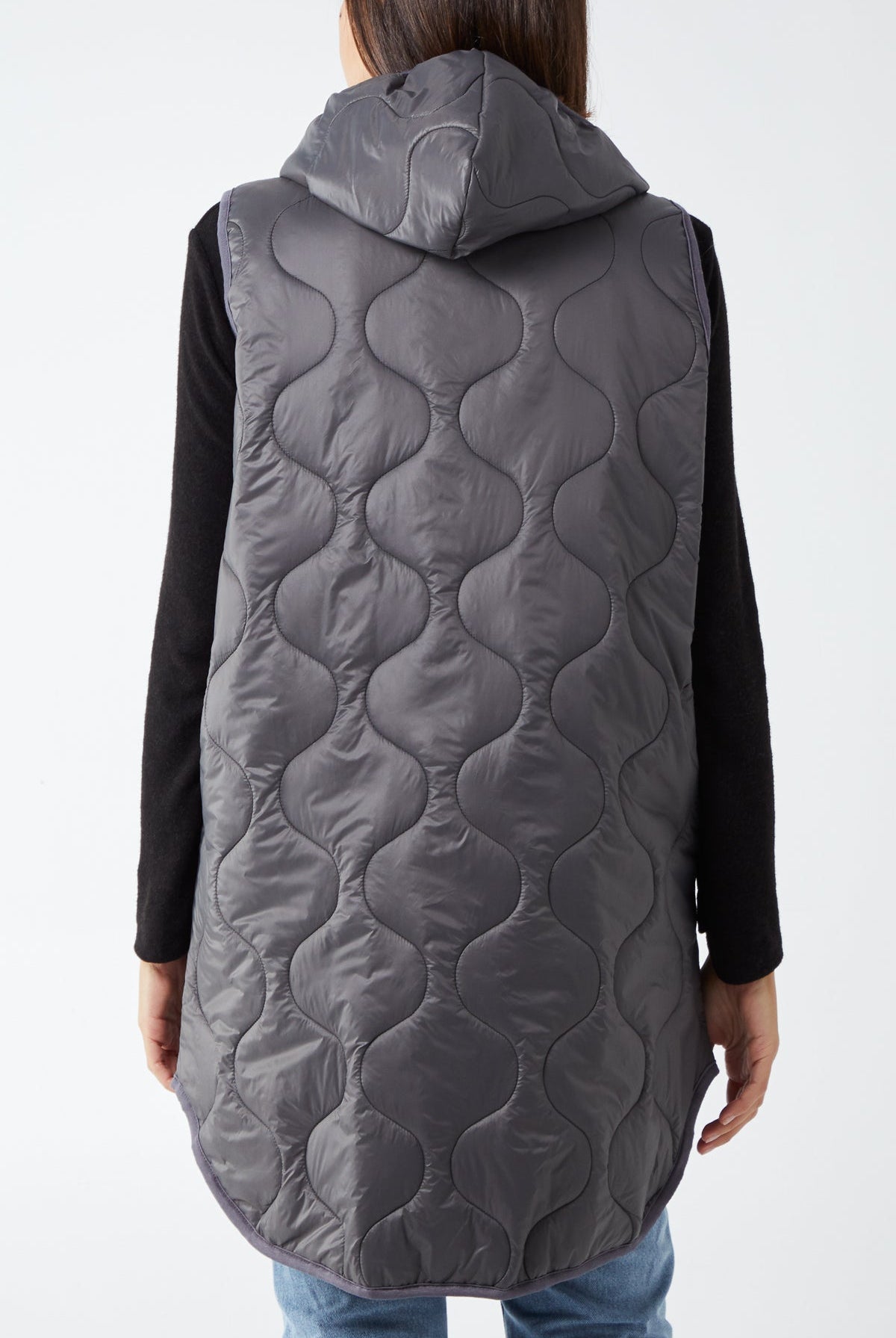 "Love" Zip Up Hooded Puffer Gillet JK1 WearAll