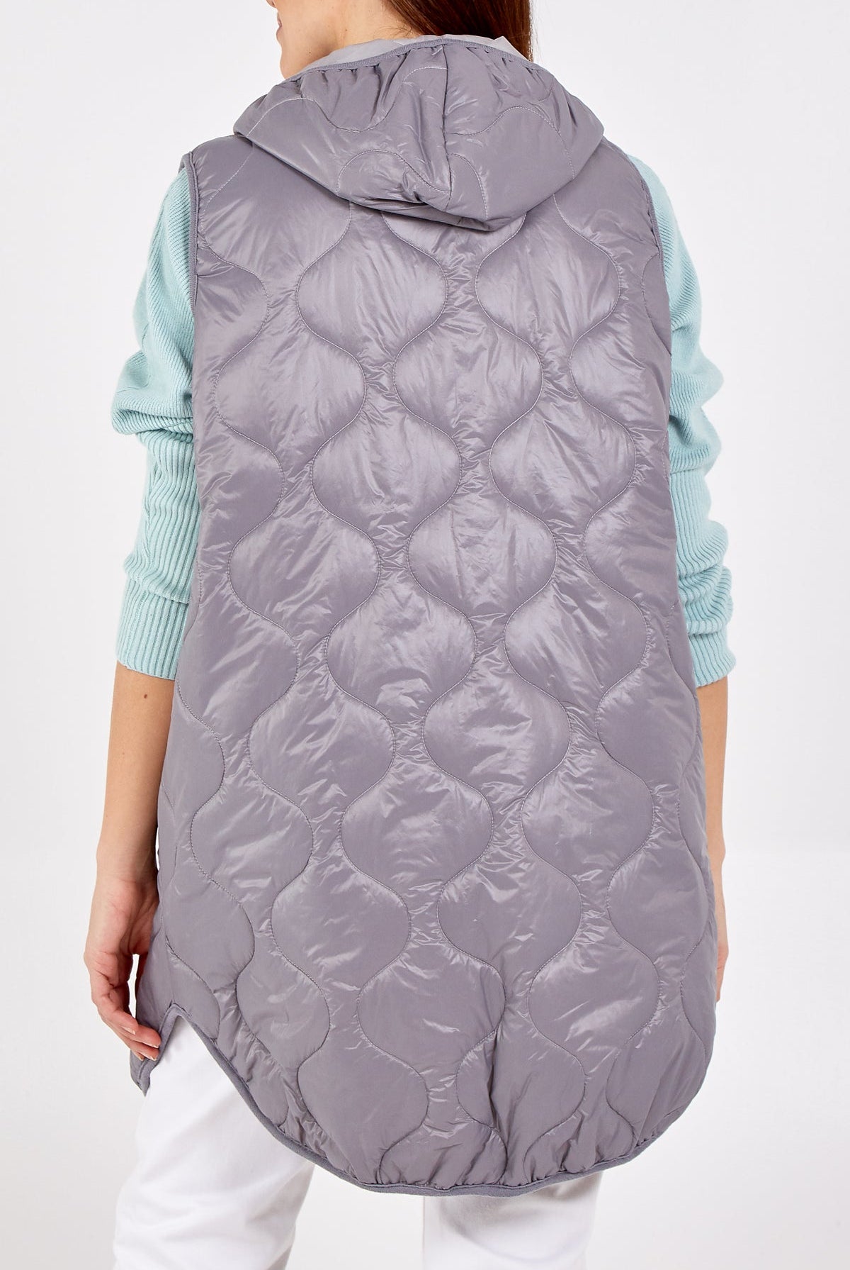 "Love" Zip Up Hooded Puffer Gillet JK1 WearAll