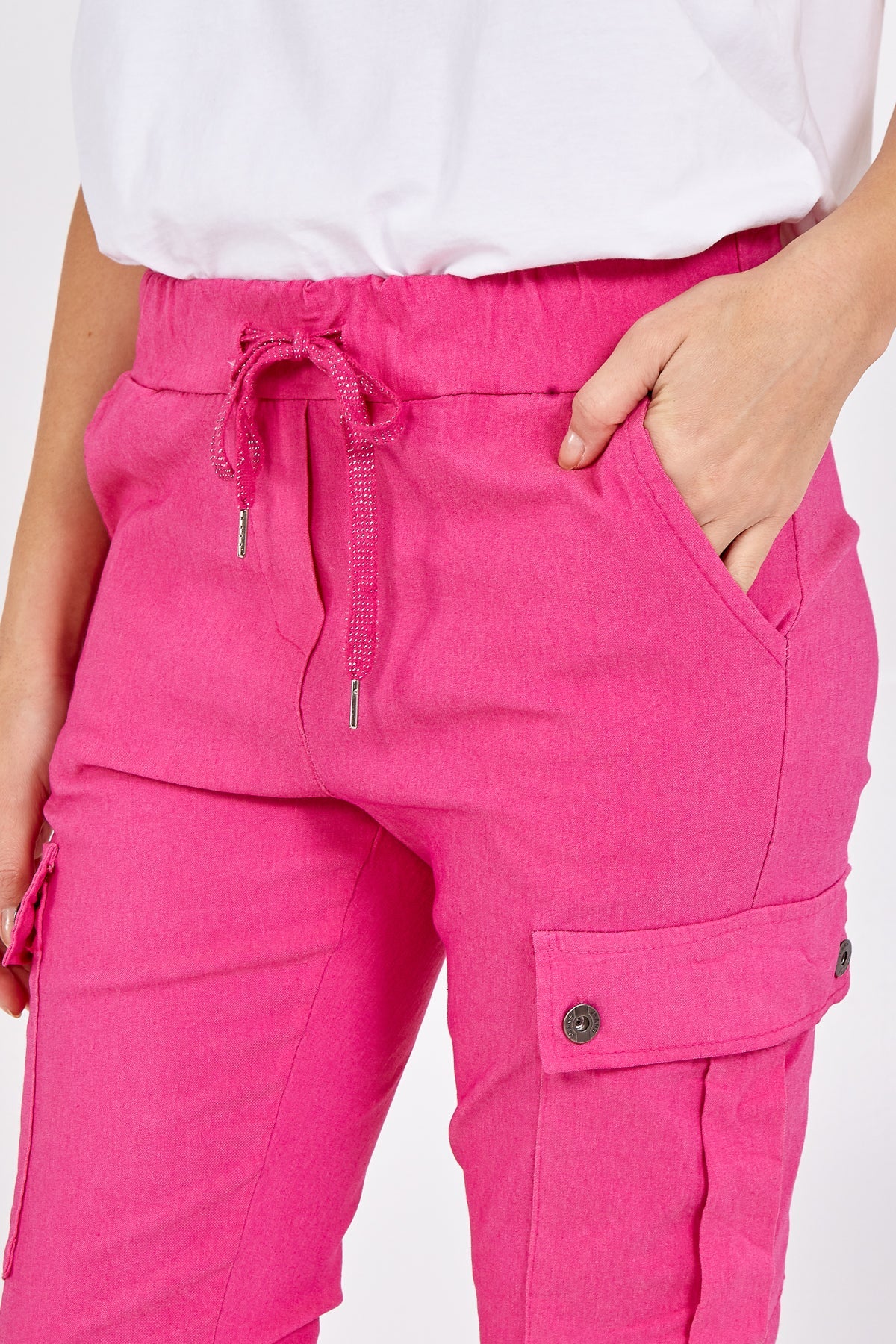 Magic Super Stretch Cargo Trousers TRS1 WearAll Fuchsia One Size