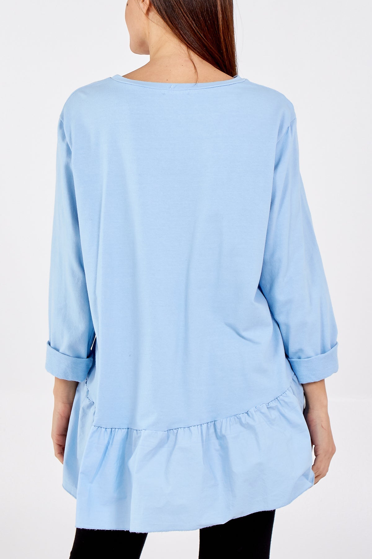 Gold Star Heart Top With Frill Trim TOPMF2 WearAll