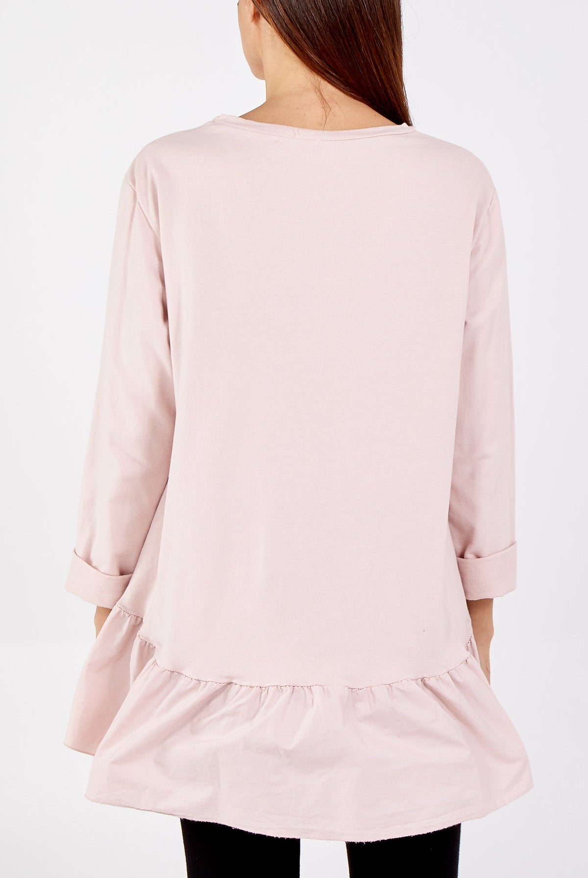 Gold Star Heart Top With Frill Trim TOPMF2 WearAll